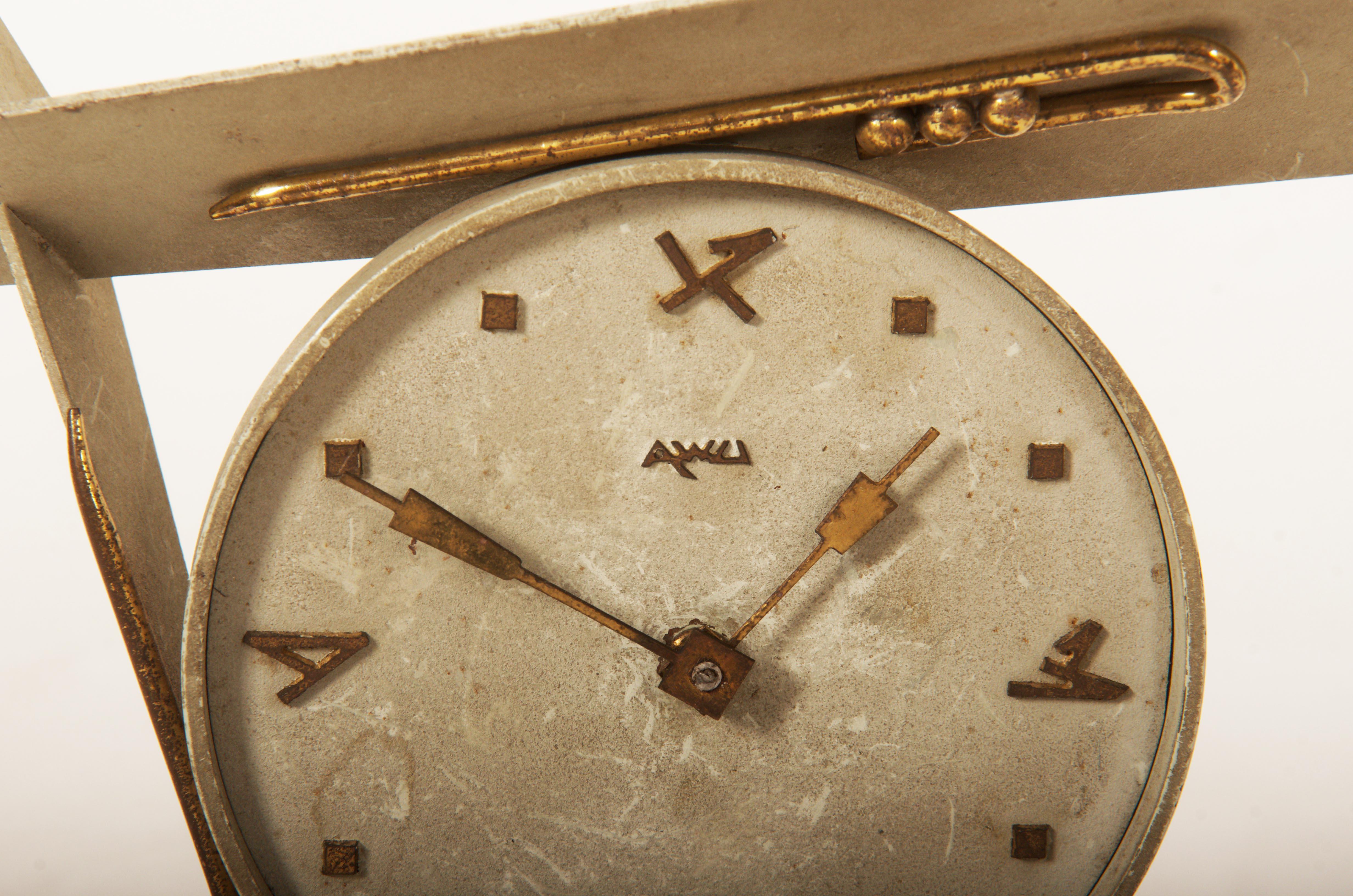 Milieu du XXe siècle Bauhaus Adrianus Willem Aad Uithol - Horloge de table AWU en vente