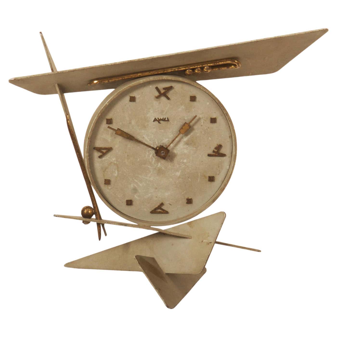 Bauhaus Adrianus Willem Aad Uithol - AWU Table Clock For Sale at 1stDibs