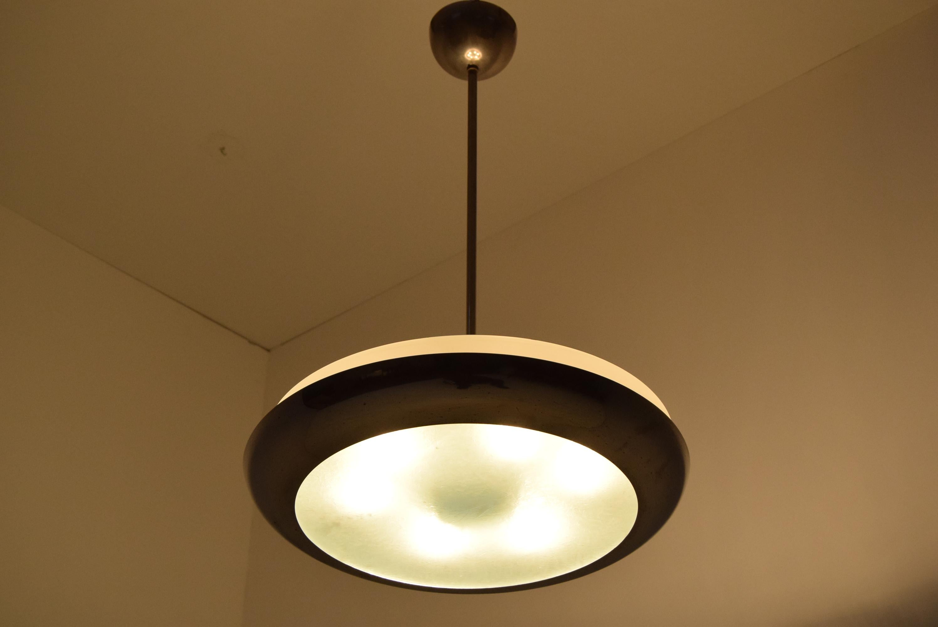 Bauhaus and Functionalism Pendant UFO by Josef Hurka for Napako, 1930s In Good Condition In Praha, CZ