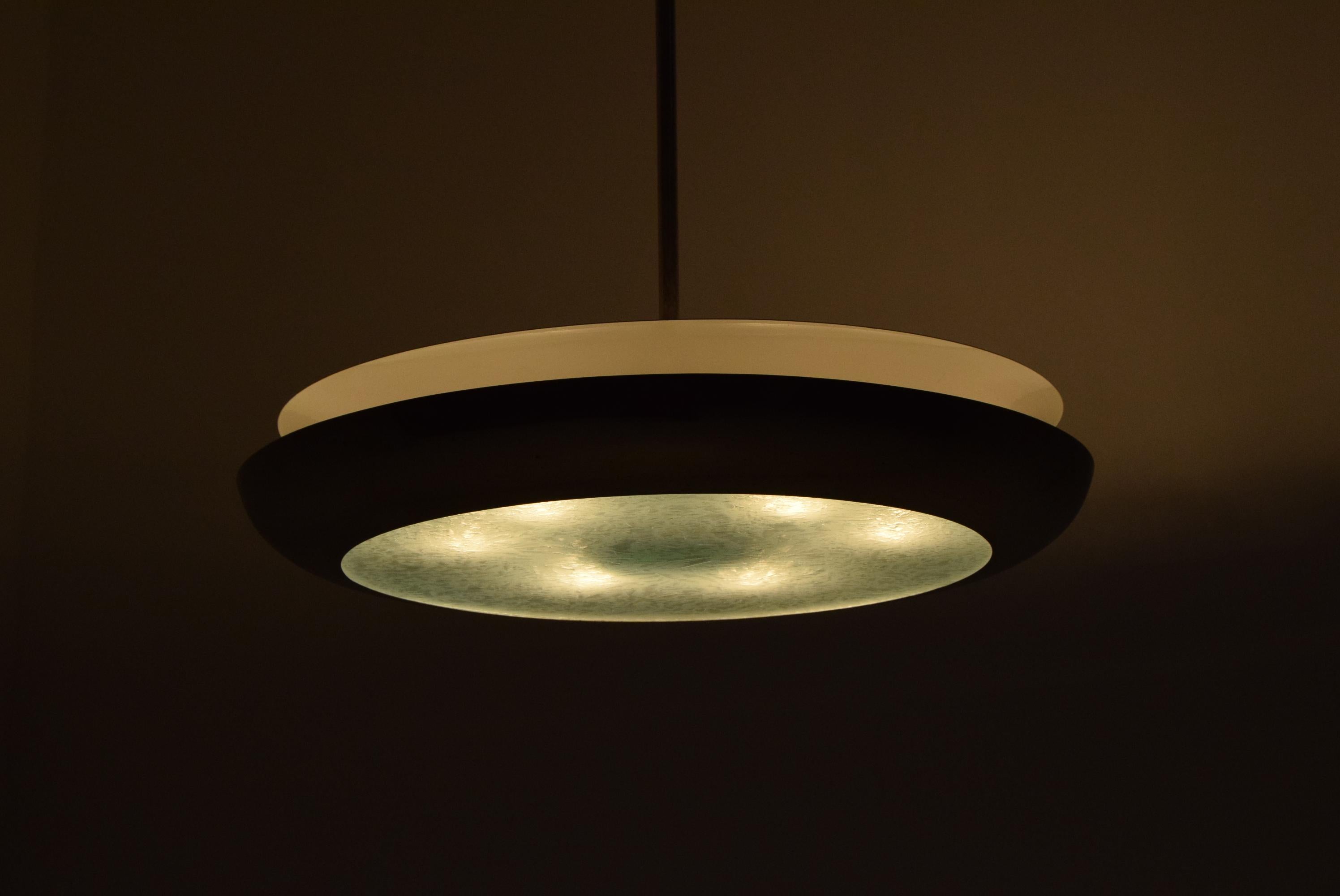 Mid-20th Century Bauhaus and Functionalism Pendant UFO by Josef Hurka for Napako, 1930s