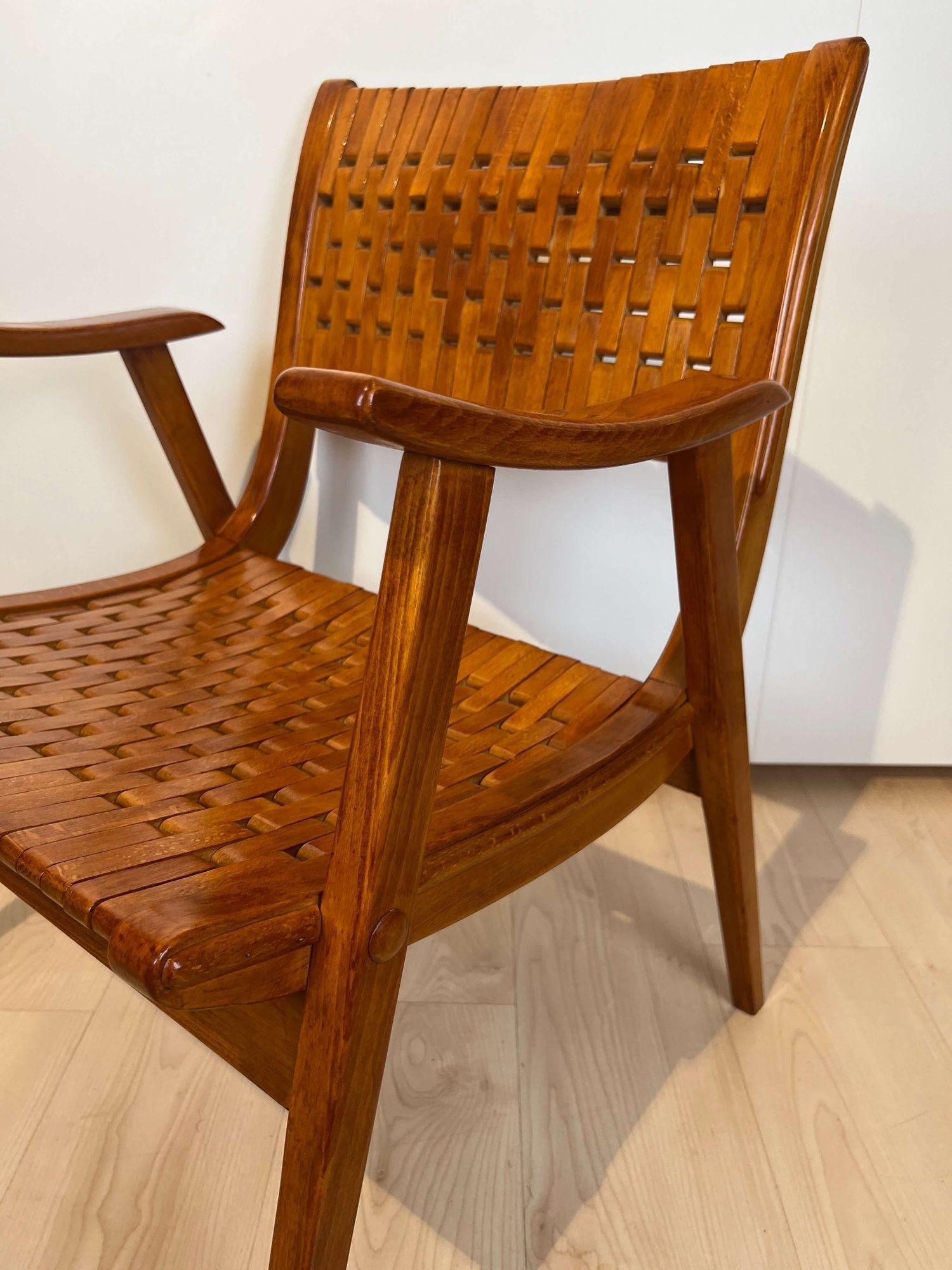 Bauhaus Armchair by Gelenka, Beech and Plywood, Elastic Seat, Germany ca. 1930s 4