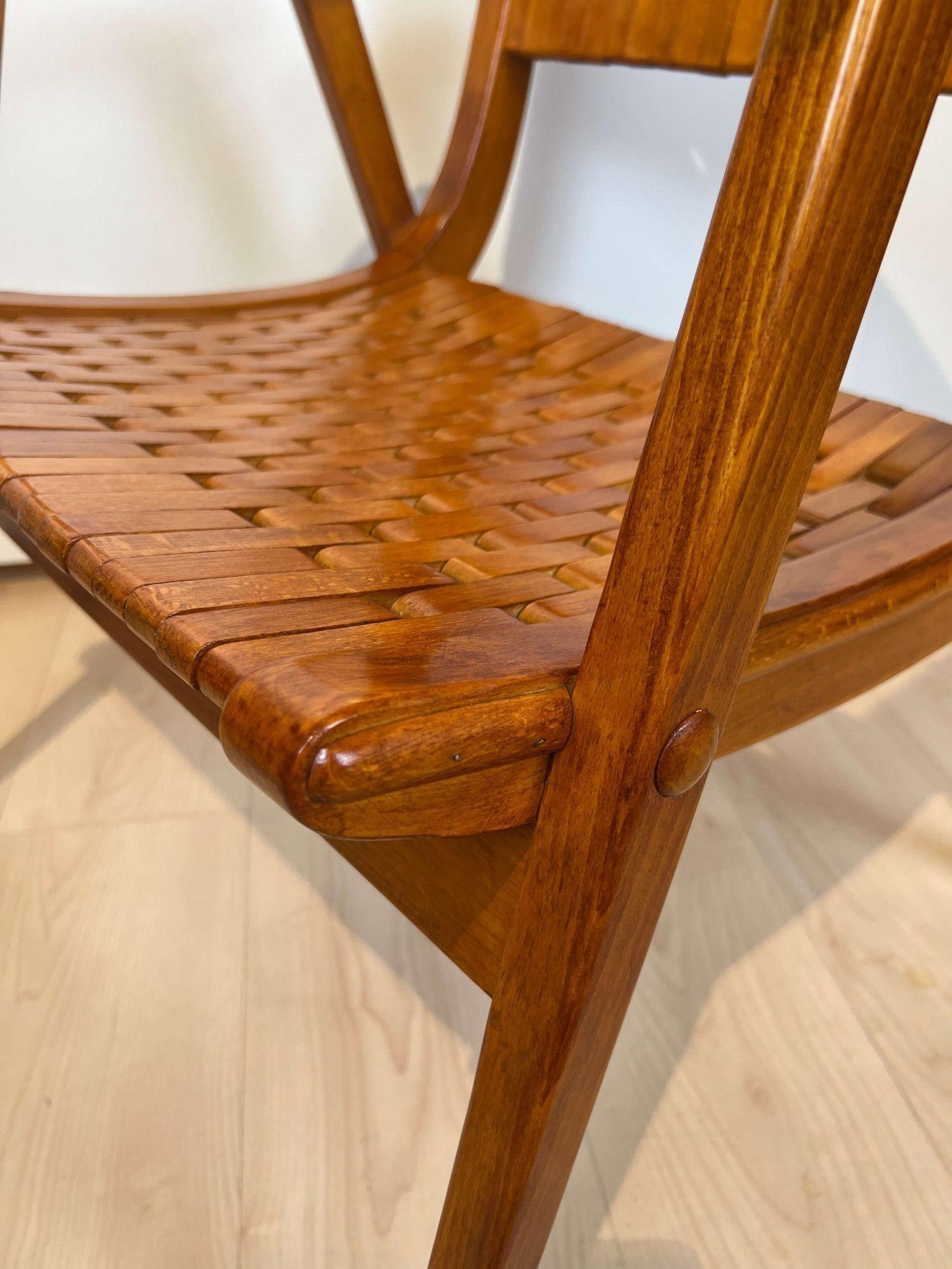 Bauhaus Armchair by Gelenka, Beech and Plywood, Elastic Seat, Germany ca. 1930s 9