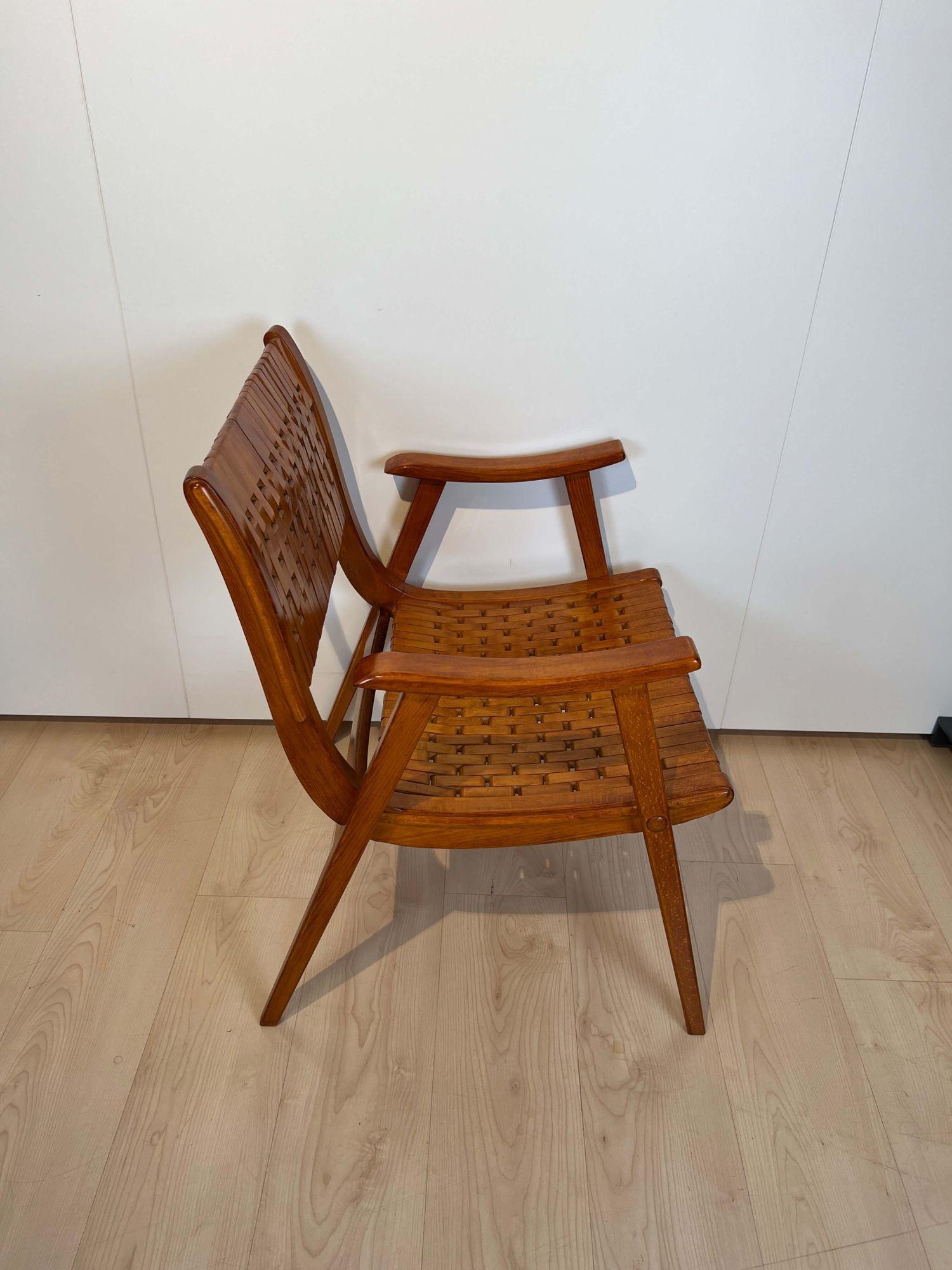 Bauhaus Armchair by Gelenka, Beech and Plywood, Elastic Seat, Germany ca. 1930s 3