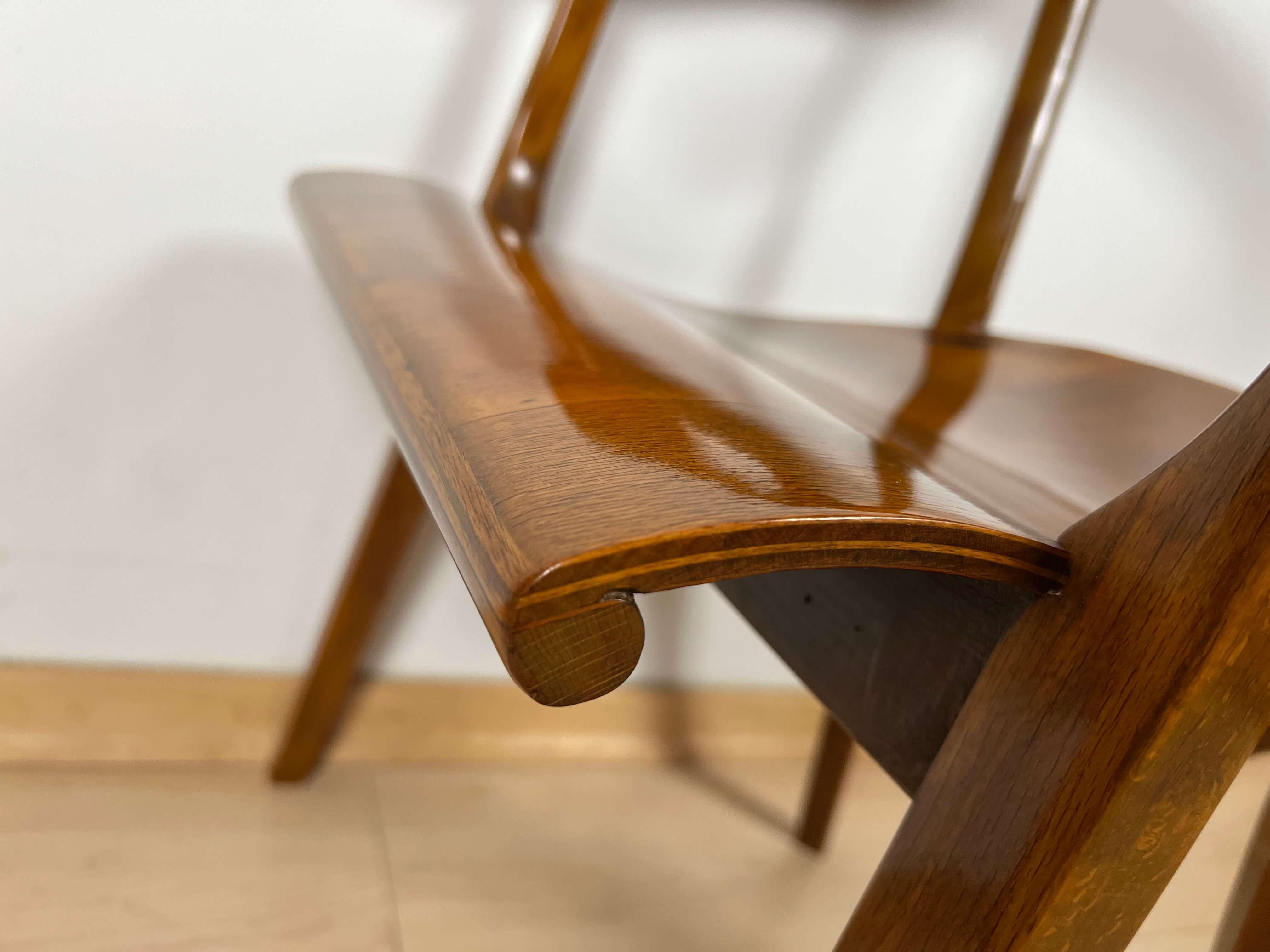 Bauhaus Armchair by Rockhausen, Polished Wood, Germany, 1928 For Sale 5
