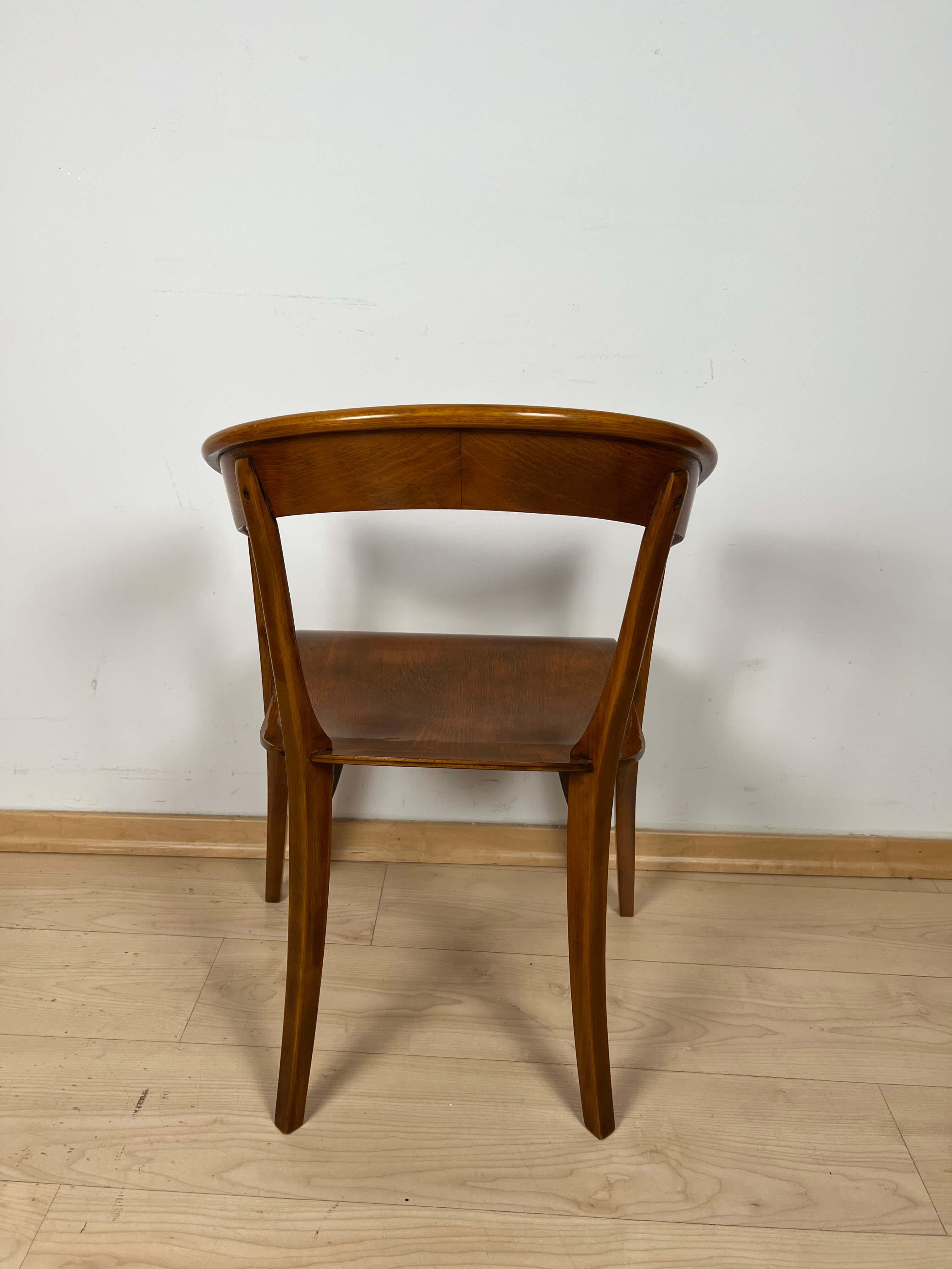 Bauhaus Armchair by Rockhausen, Polished Wood, Germany, 1928 For Sale 1