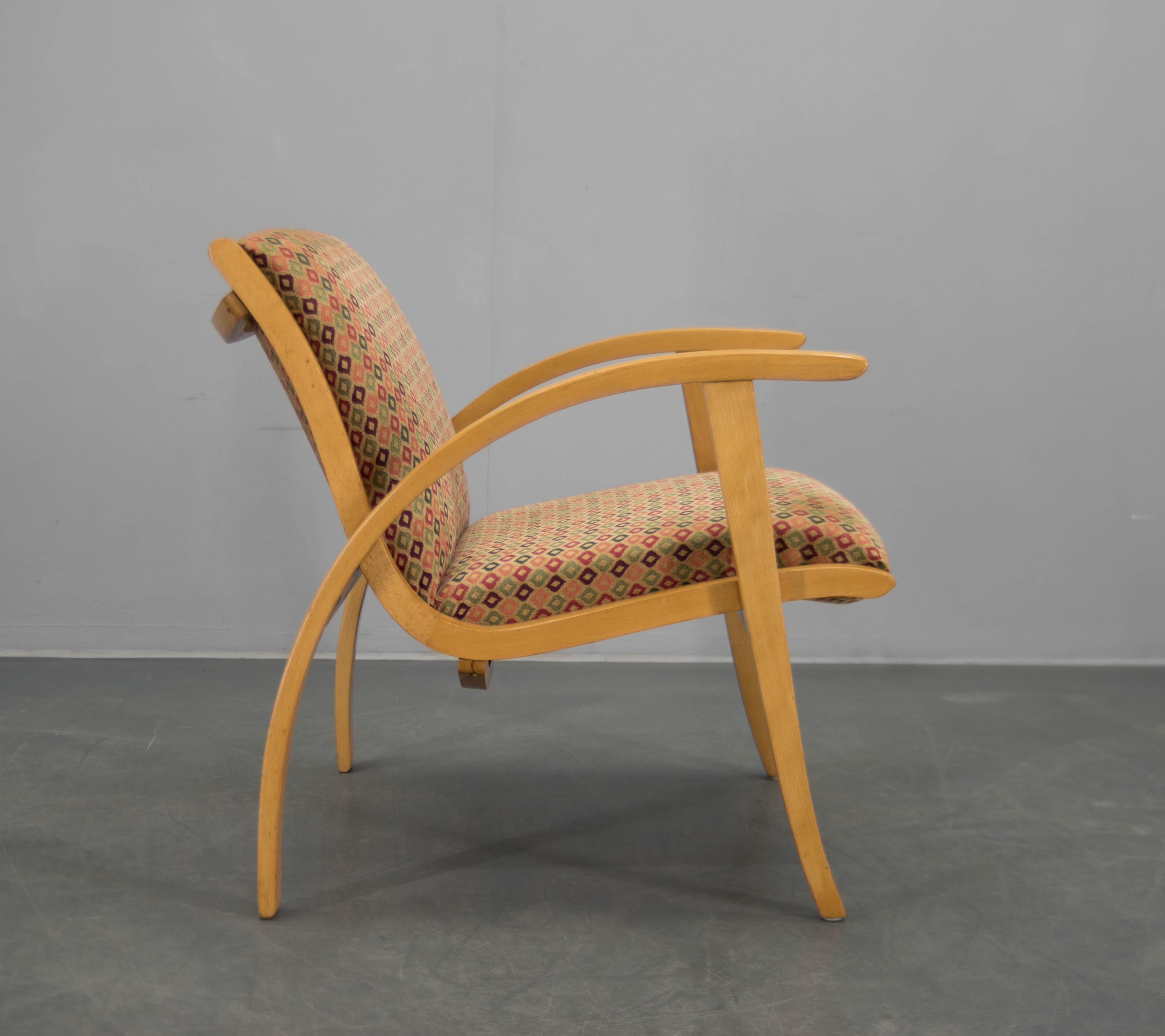 Mid-20th Century Bauhaus Armchair Designed by Erich Dieckmann For Sale