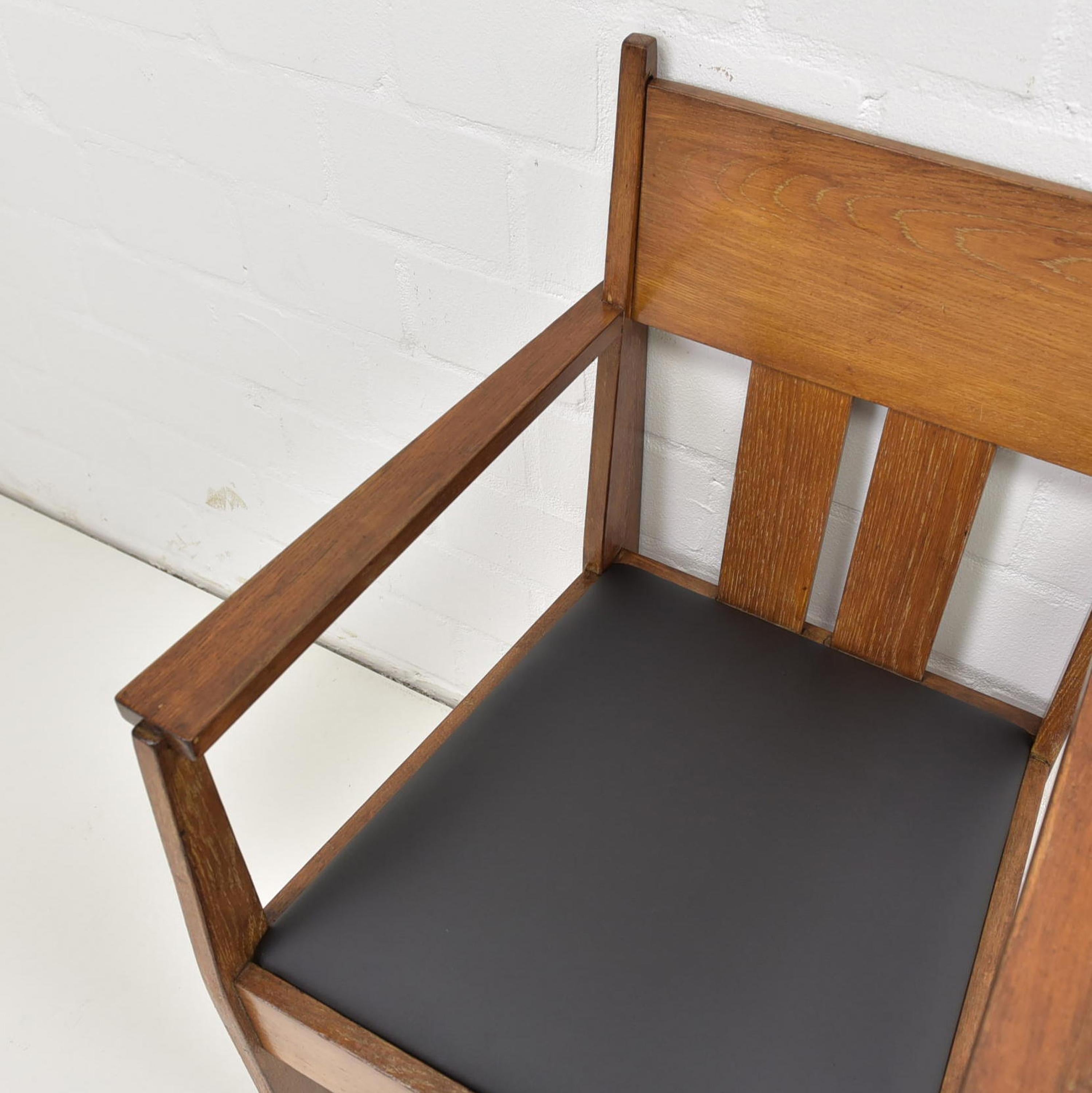 Bauhaus Armchair Desk Chair in Oak, 1930 For Sale 6