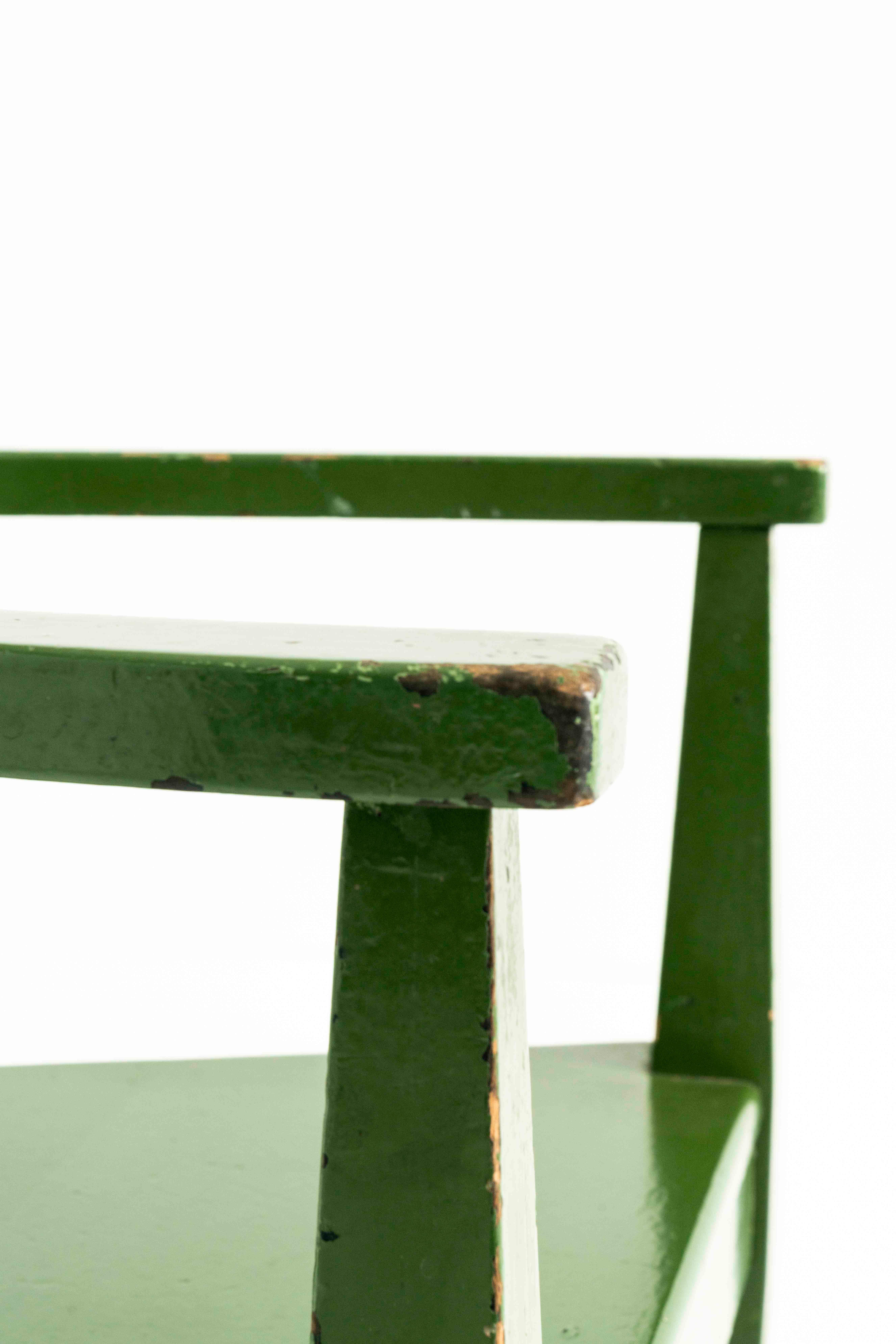 Bauhaus Armchair in Green Paint, Germany 1930s 5