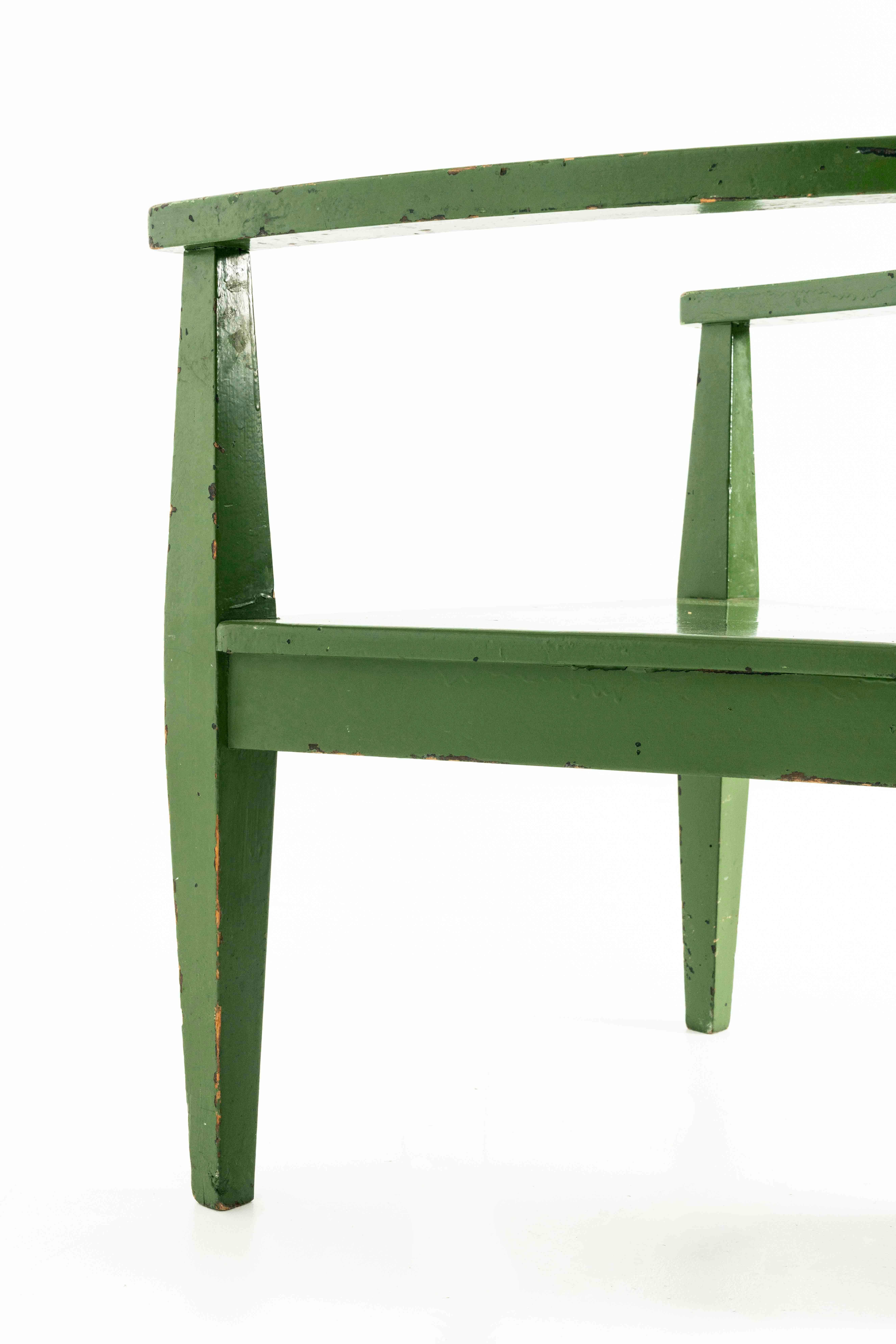 Bauhaus Armchair in Green Paint, Germany 1930s 6