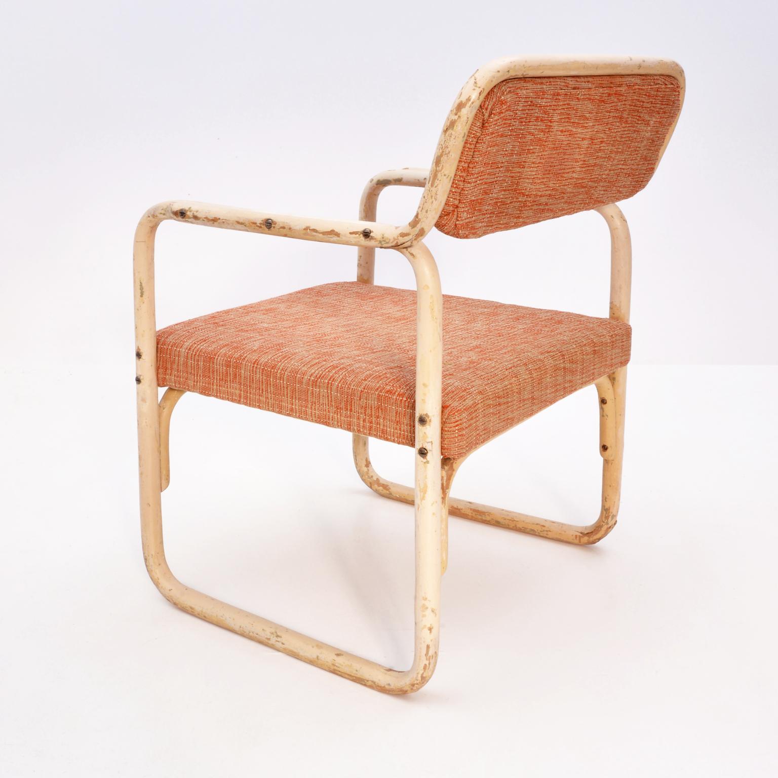 Tissu Paire de fauteuils Bauhaus en bois cintré, modèle A 60F de Thonet-Mundus, Autriche, 1929 en vente