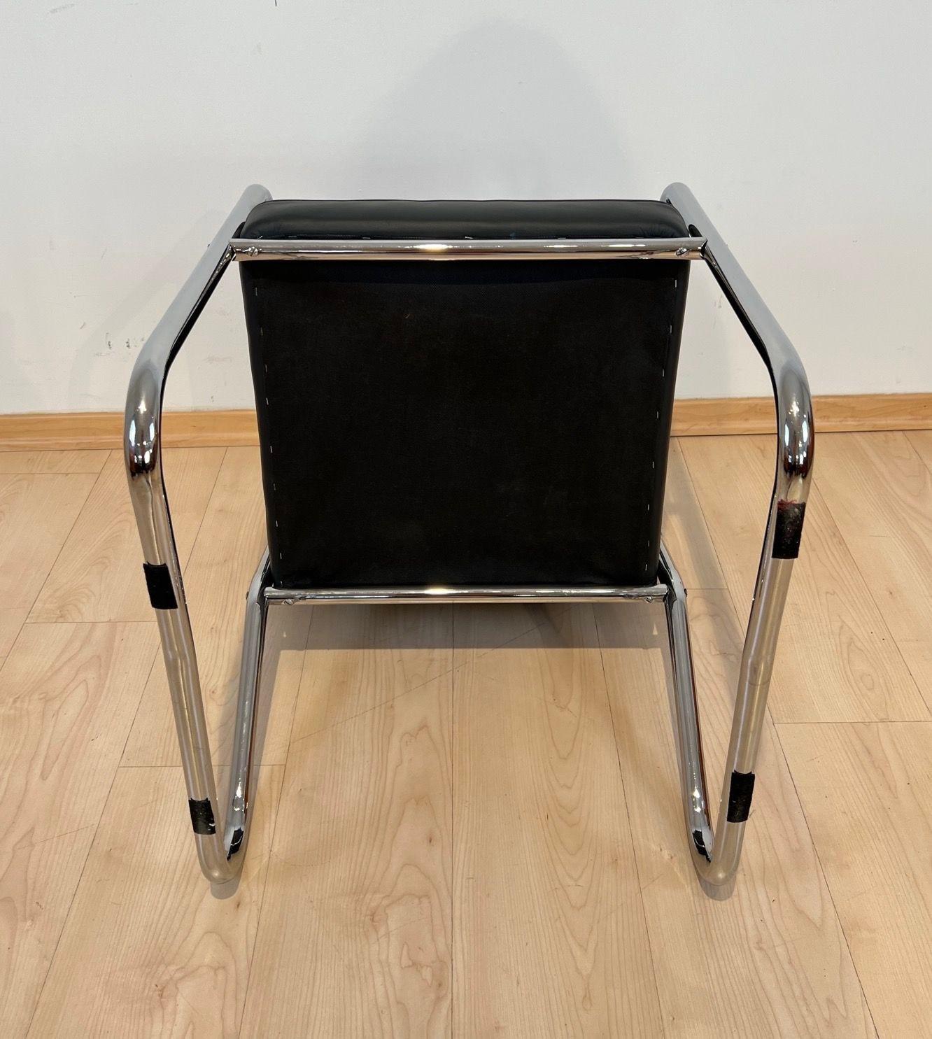 Bauhaus-Sessel, verchromte Stahlrohre, Leder, Deutschland um 1930 im Angebot 14