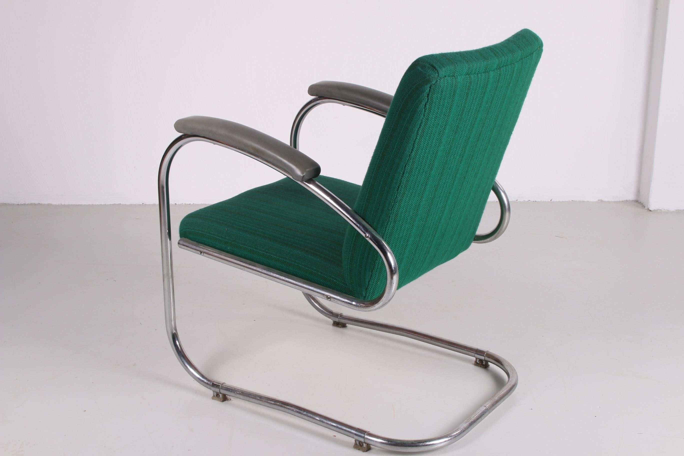 Bauhaus Armchairs Bridge with Table and Footstool Made by Mauser, Germany 5