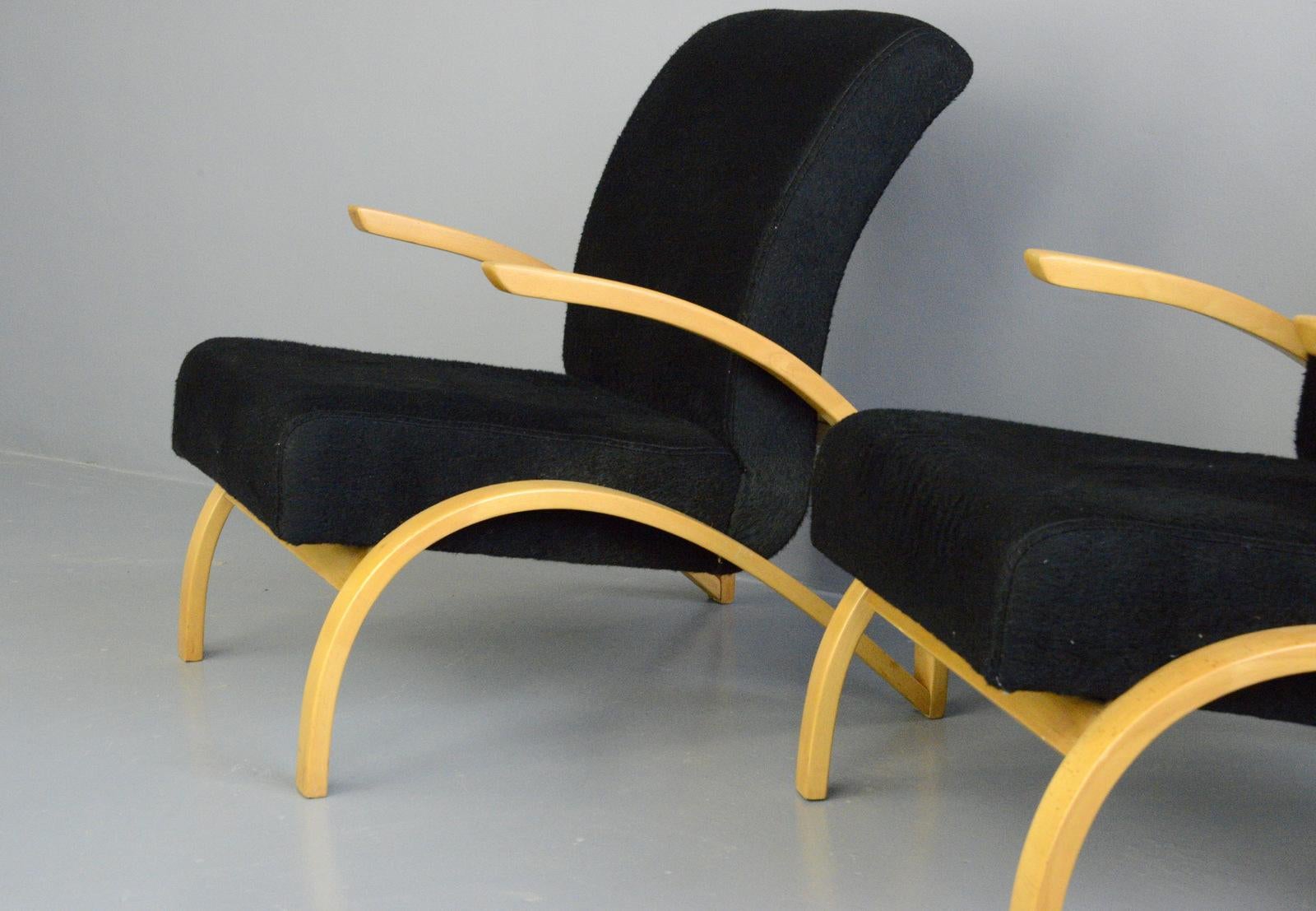 Bentwood Bauhaus Armchairs by Gelenka, circa 1930s