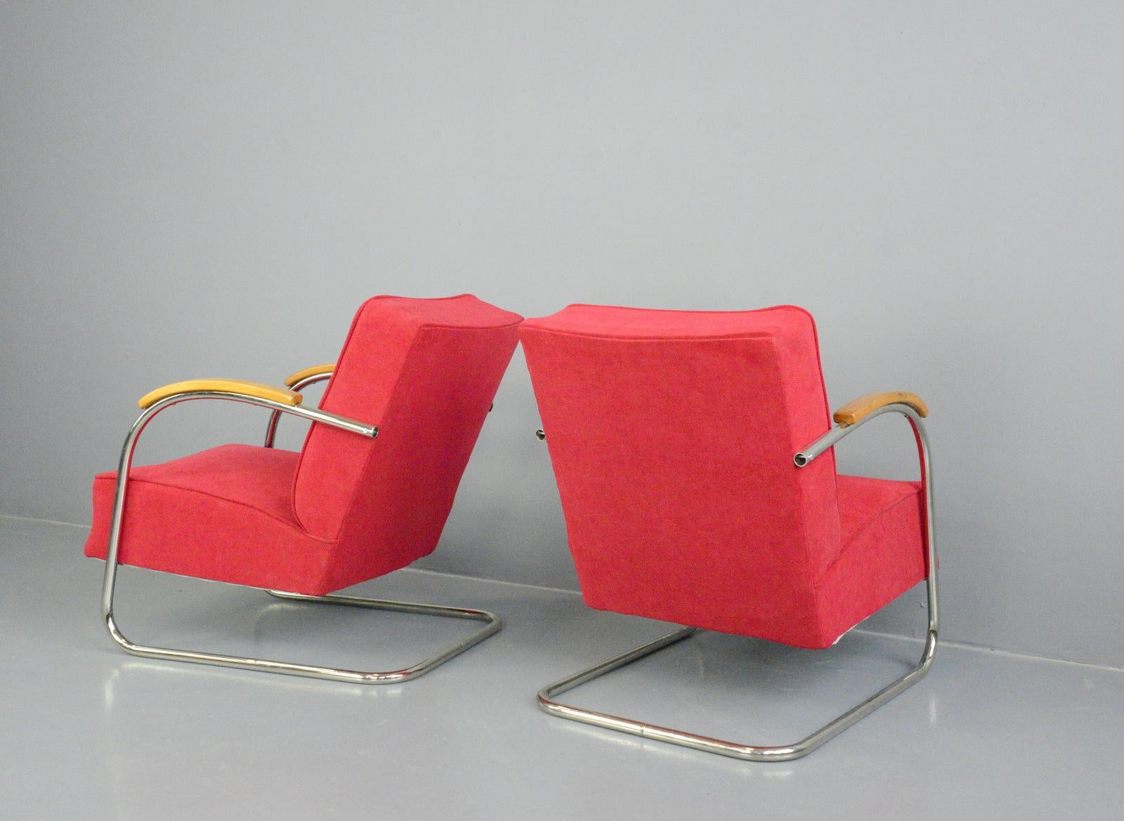 Bauhaus Armchairs by Mucke Melder, circa 1930s For Sale 2