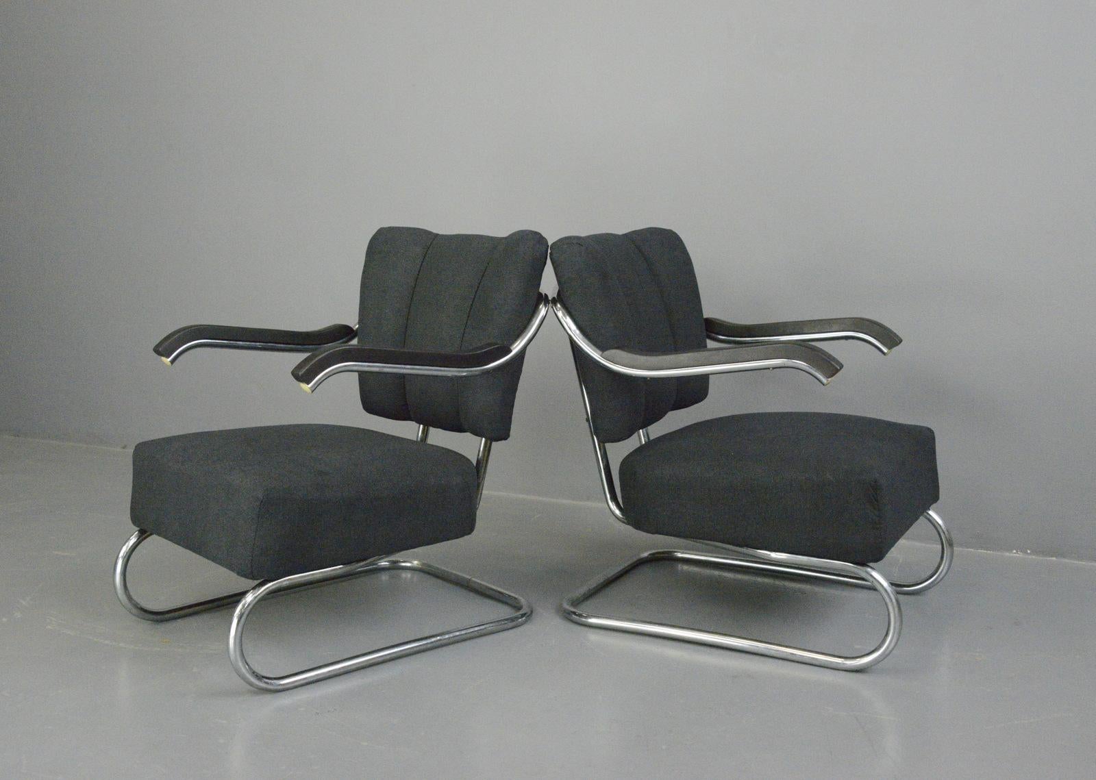 Bauhaus Armchairs by Mucke Melder circa 1930s 6