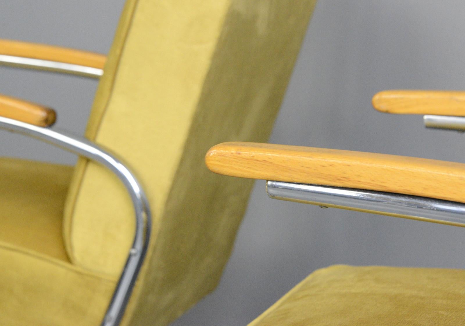 Bauhaus Armchairs by Mucke Melder, circa 1930s In Good Condition In Gloucester, GB