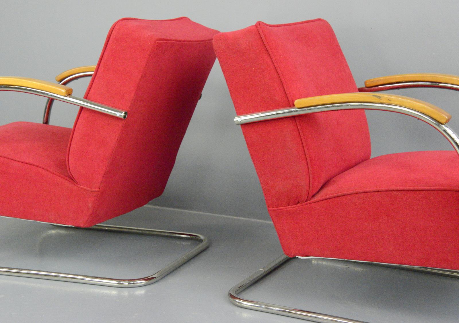 Bauhaus Armchairs by Mucke Melder, circa 1930s For Sale 1