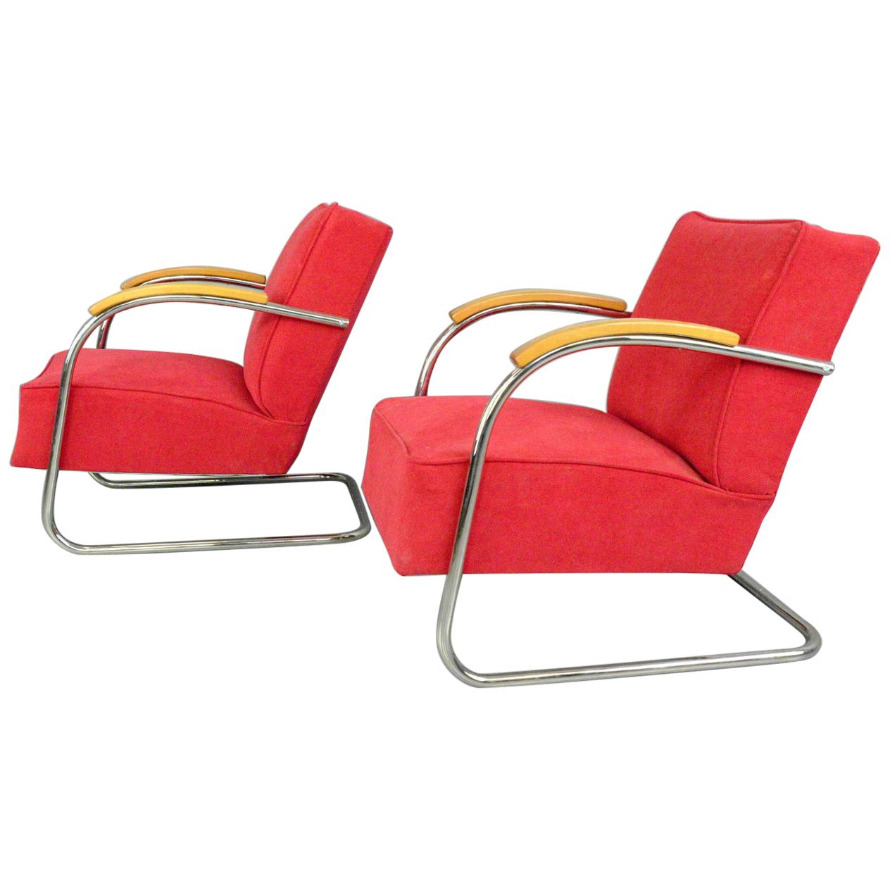 Bauhaus Armchairs by Mucke Melder, circa 1930s For Sale at 1stDibs