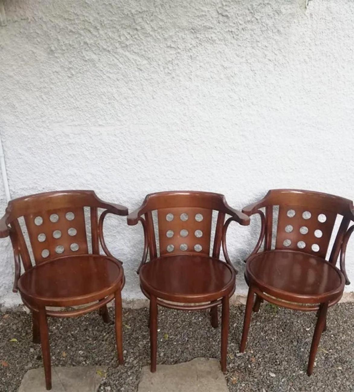 European Midcentury Armchair  Bentwood Chair  