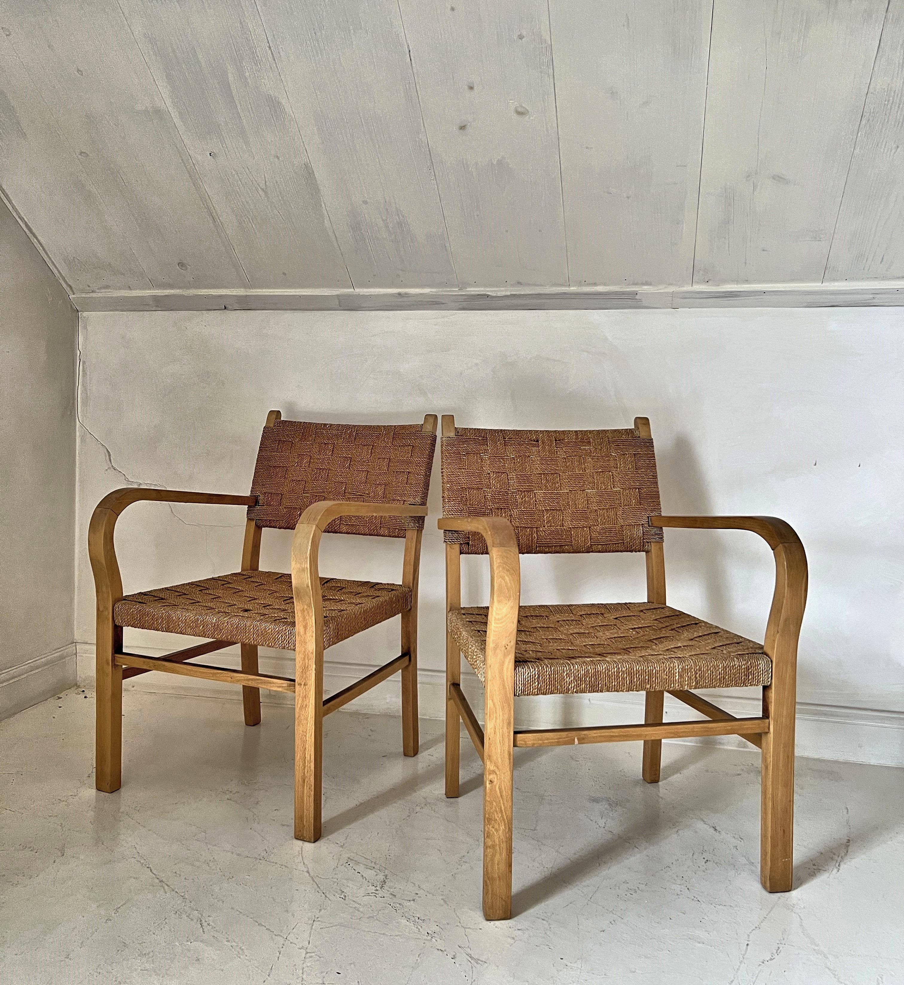 German Bauhaus armchairs Erich Dieckman For Sale