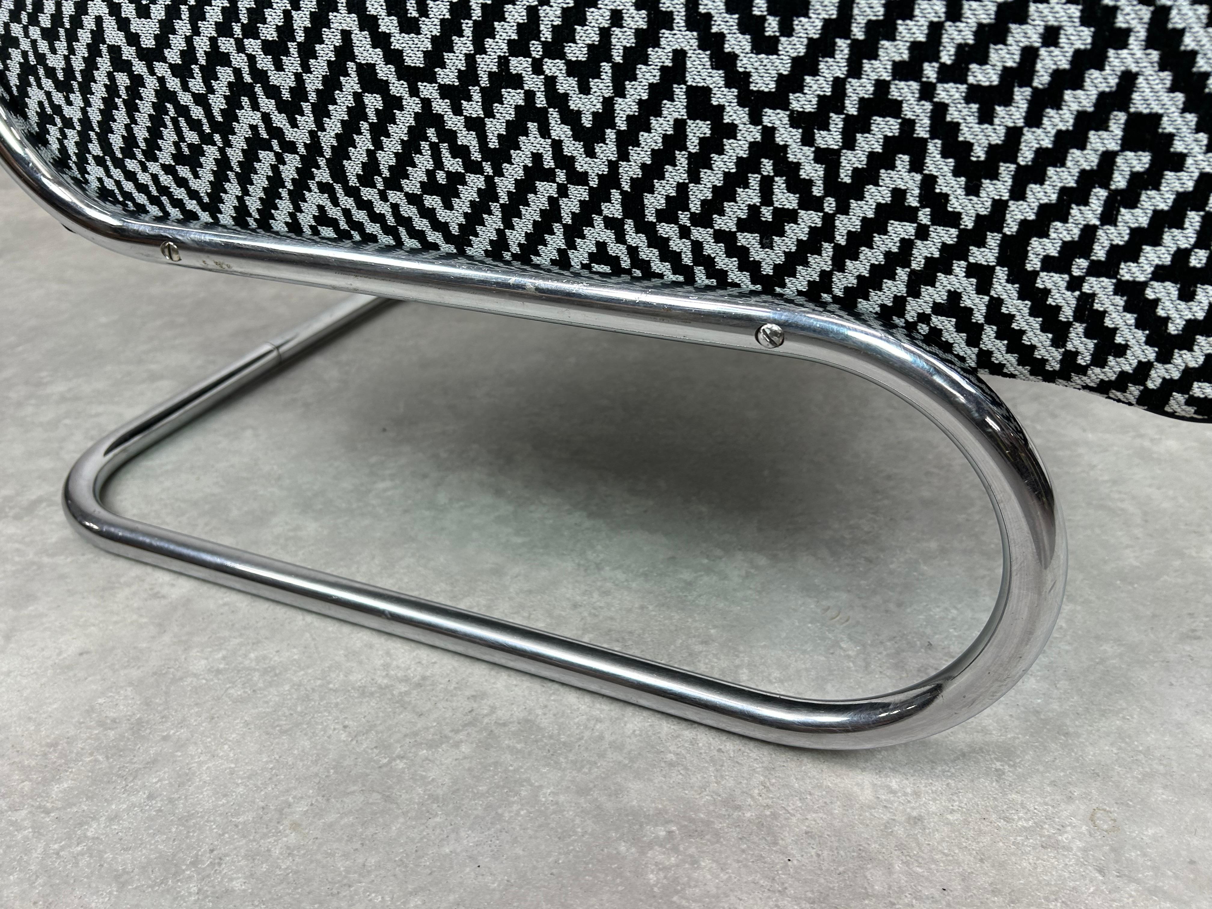 Tissu Fauteuils Bauhaus Fa Slezák Fn 24 / Thonet S 411 en vente