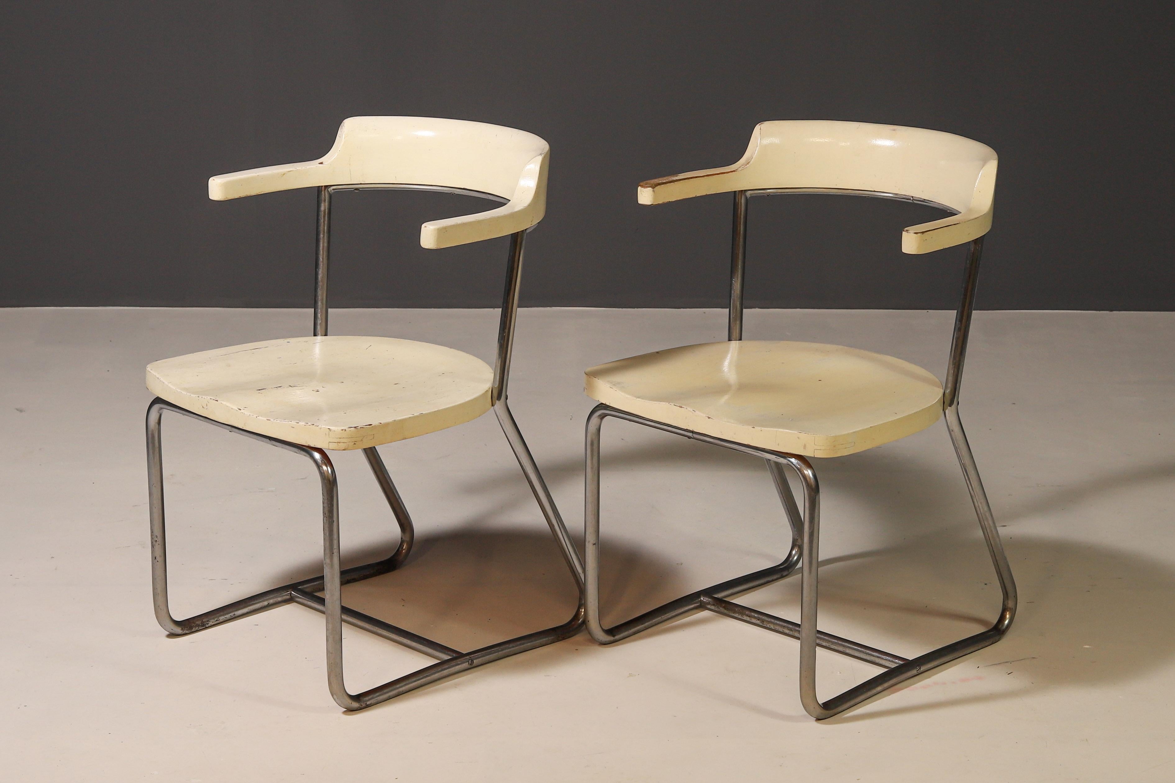 Sillones Bauhaus Modelo K 16 de Robert Slezák, años 30 Checo en venta
