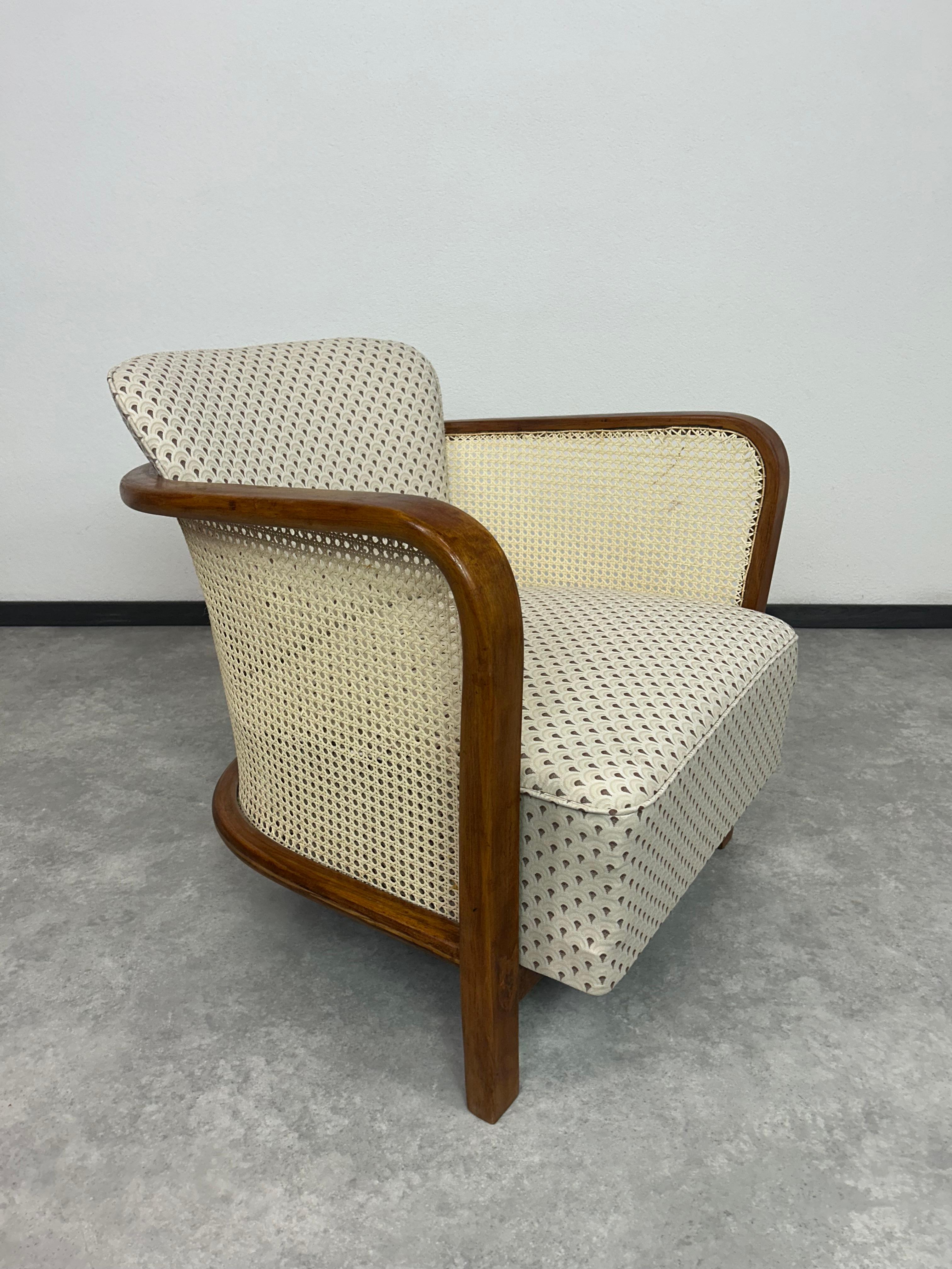 Hungarian Bauhaus art deco amrchairs by Lajos Kozma for Thonet Mundus For Sale