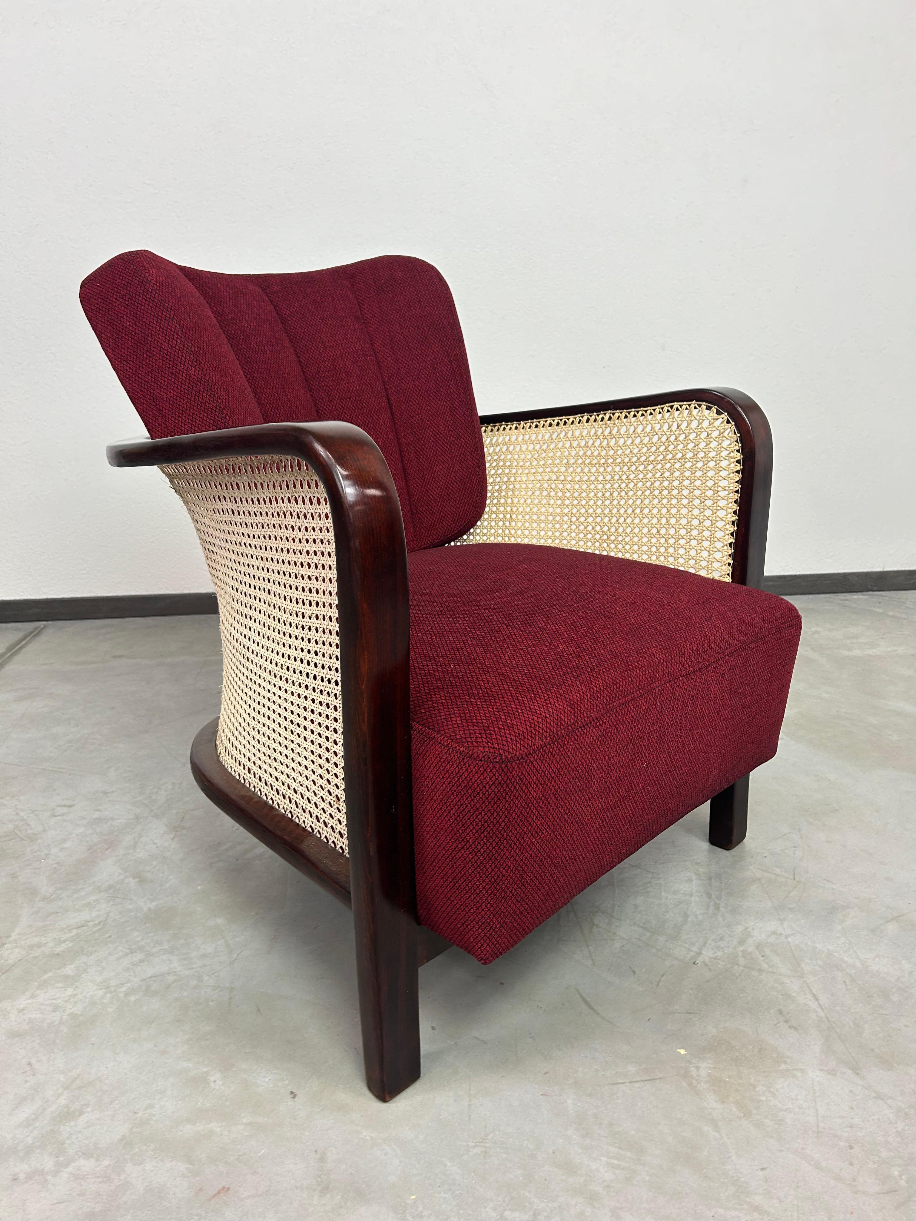 Bauhaus art deco amrchairs by Lajos Kozma for Thonet Mundus For Sale 1