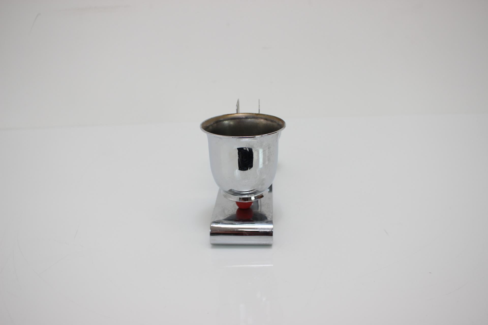 Mid-Century Modern Ensemble de fumeurs Art Déco Bauhaus en chrome, années 1930 en vente