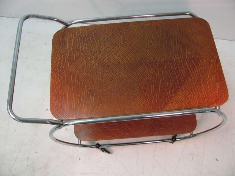 Mid-20th Century Bauhaus Art Deco Modernist Bar Cart