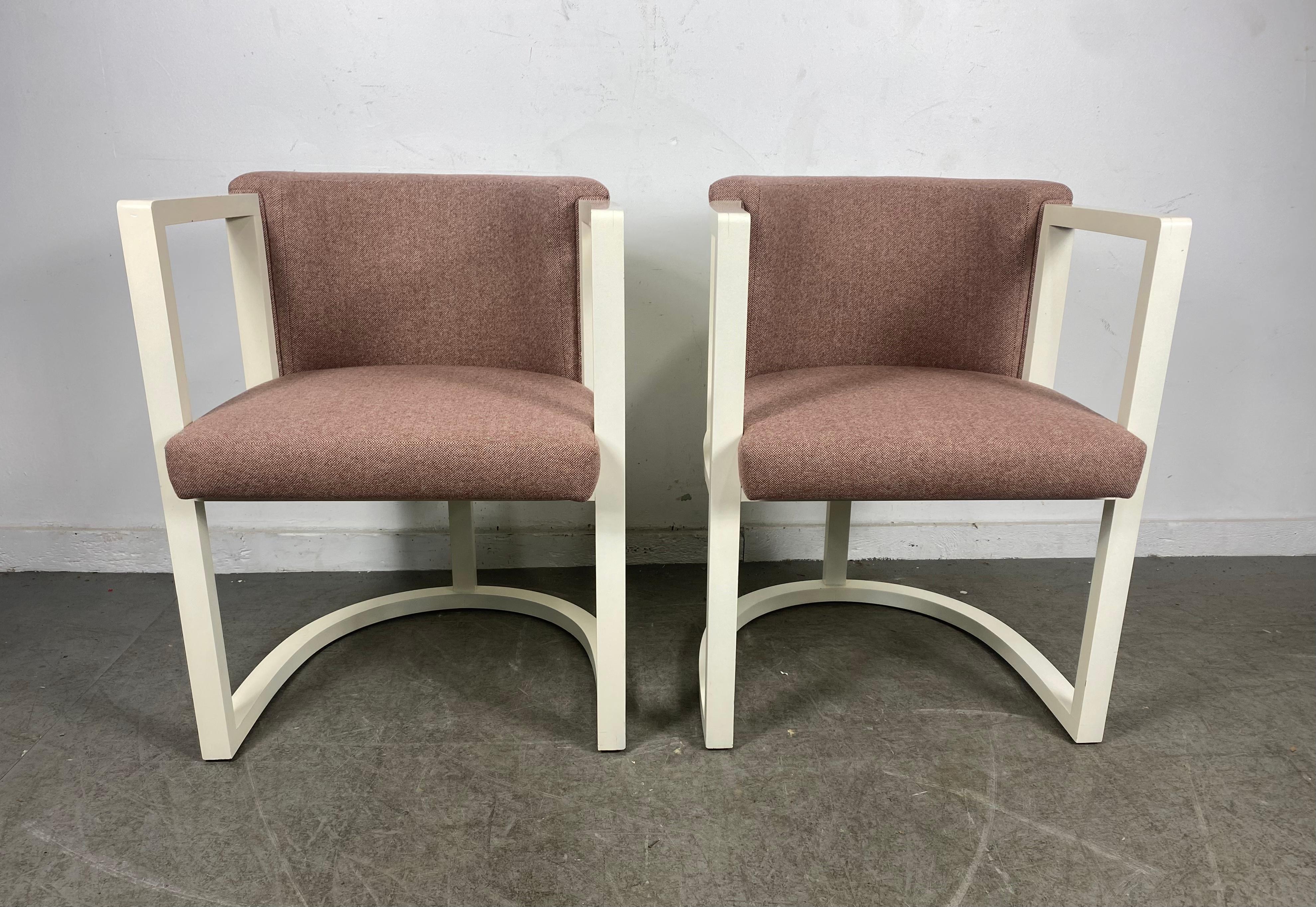  Bauhaus , Art Deco Style Arm Dining or Lounge Chairs, , After Josef Hoffmann 3