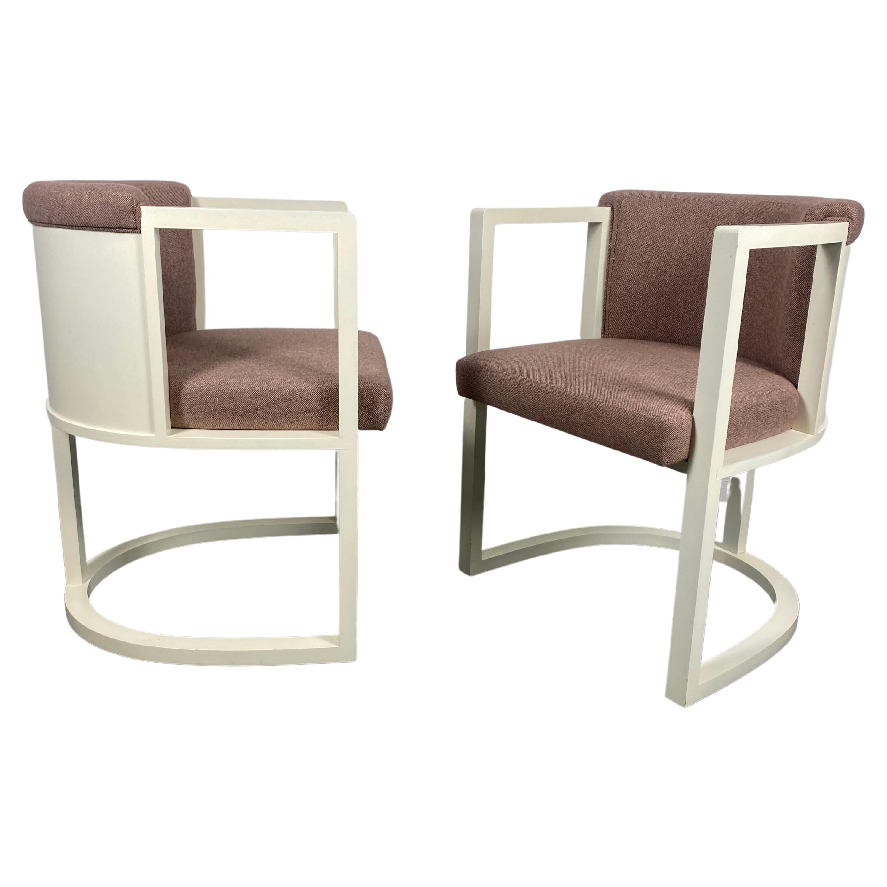  Bauhaus , Art Deco Style Arm Dining or Lounge Chairs, , After Josef Hoffmann