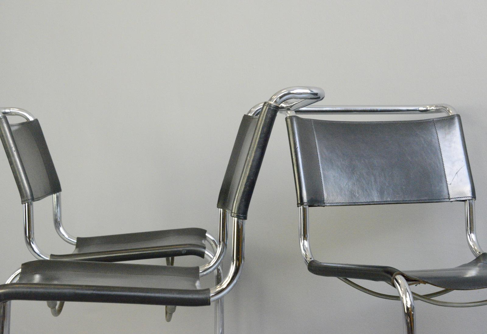 Steel Bauhaus B33 Chairs by Marcel Breuer for Thonet