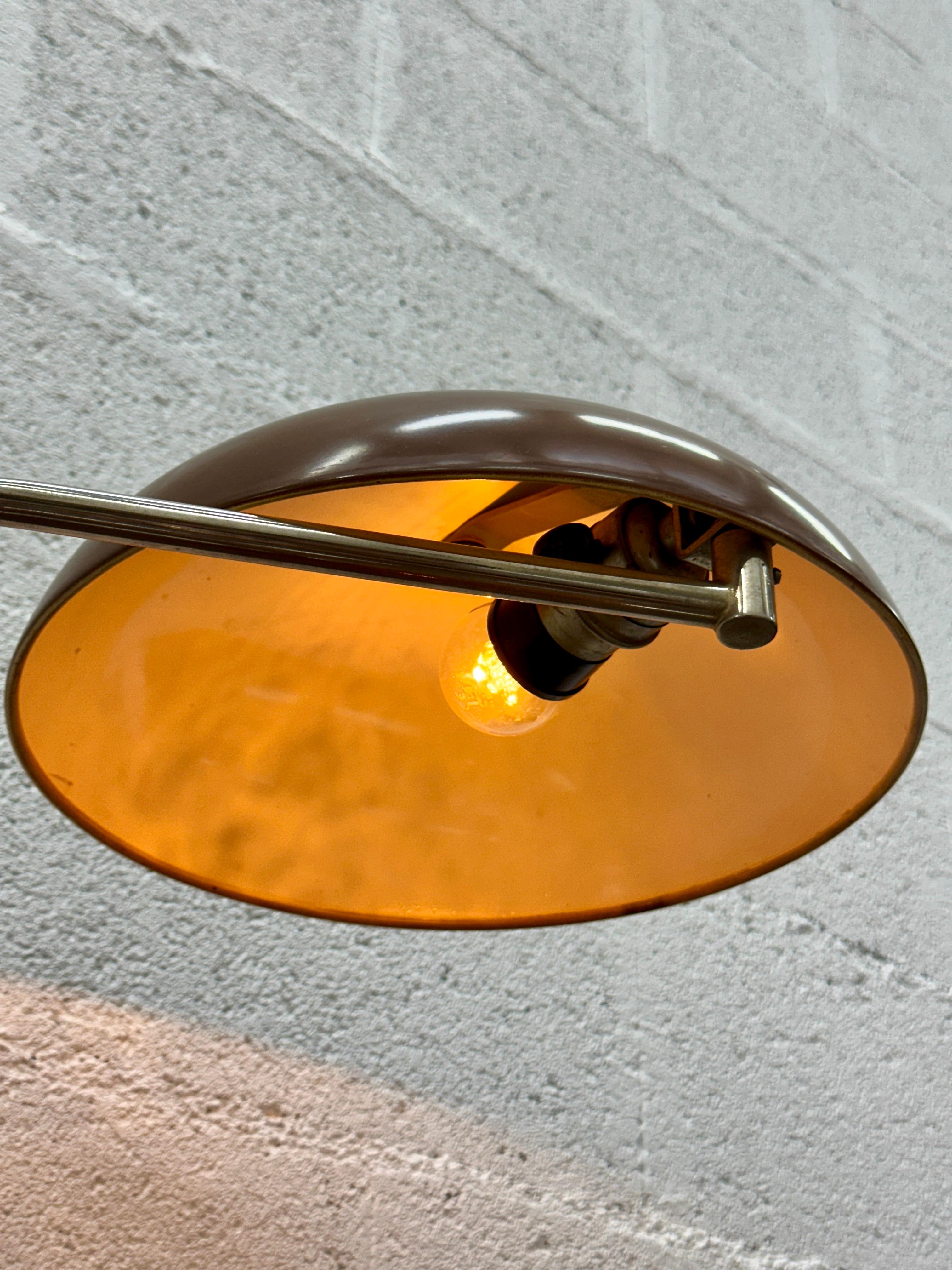 Bauhaus BAG Turgi braune Schreibtischlampe von Alfred Muller (Schweiz) 1930er Jahre im Angebot 9