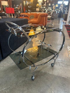 Bauhaus Bar Cart in Chrome