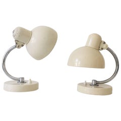 Bauhaus Bedside Table Lamps Kaiser Idell 6722 by Christian Dell, 1930s