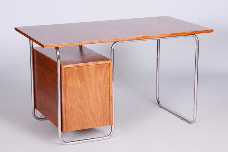 Bauhaus Beech Writing Desk Made in 1930s by Robert Slezak, Czechia ...