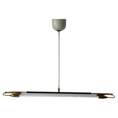 Lámpara de techo industrial de latón negro Bauhaus de Kaiser and Co. años 30, Alemania