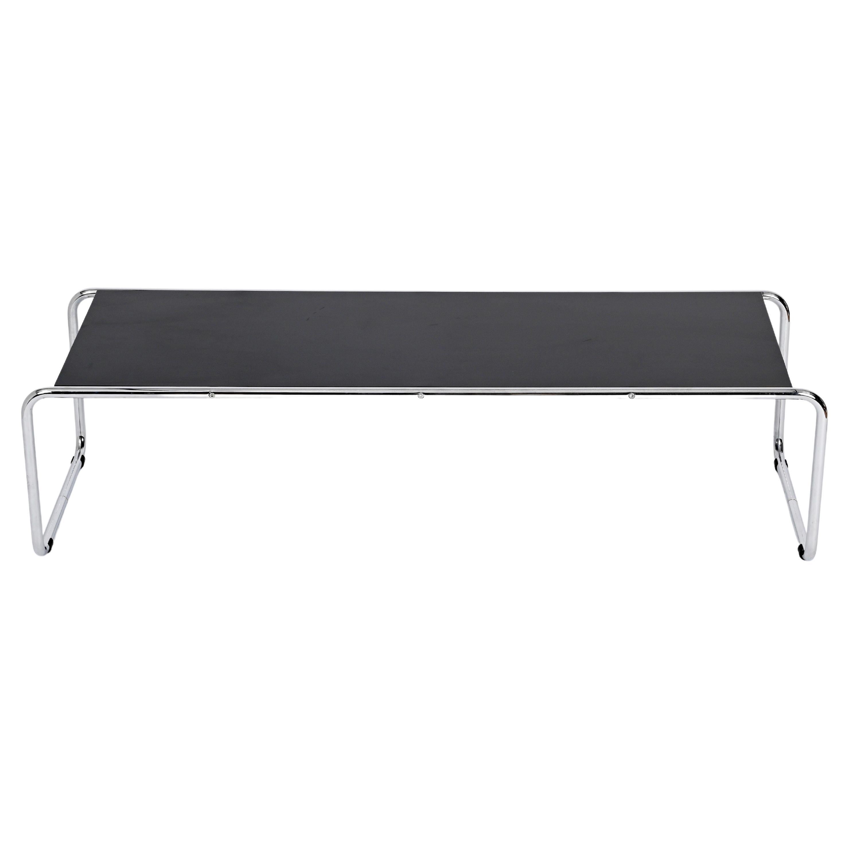 Bauhaus Black Laccio Coffee Table by Marcel Breuer for Gavina, Italy 1960s