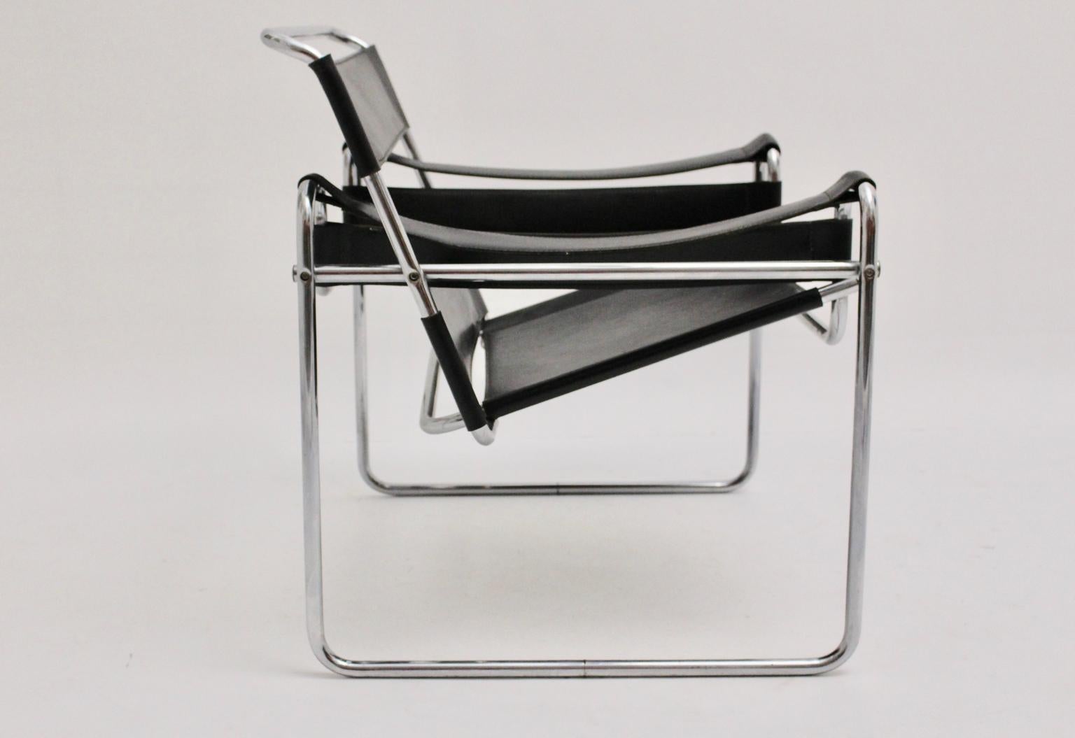 Fauteuil de salon Bauhaus Wassily par Marcel Breuer Allemagne Bon état - En vente à Vienna, AT