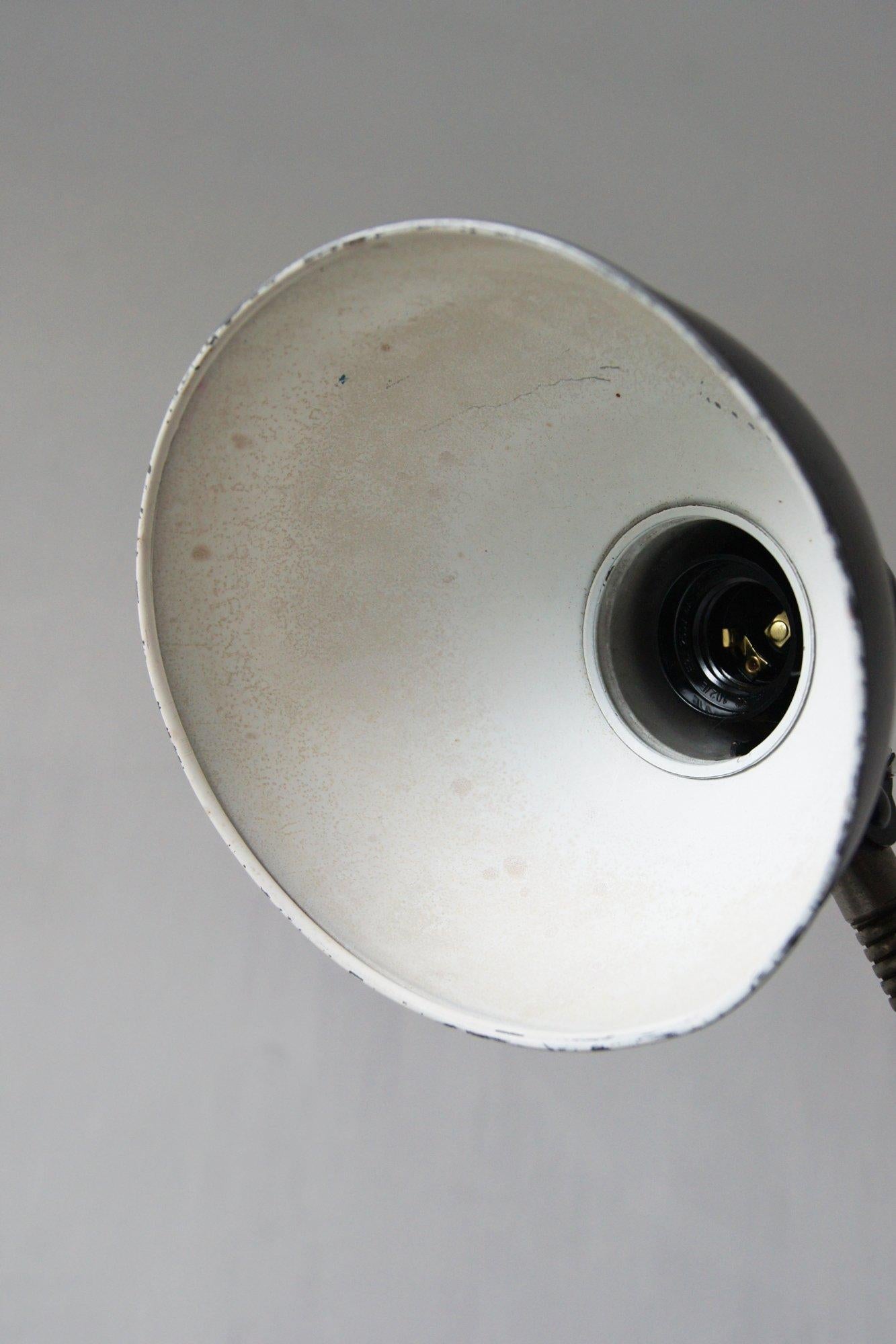 Bauhaus Black Table Lamp by Christian Dell for Kaiser Leuchten, 1950s For Sale 1