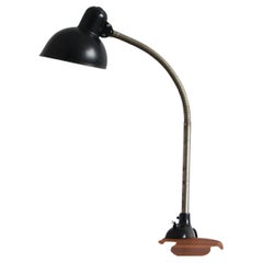Schwarze Bauhaus-Tischlampe von Christian Dell für Kaiser Leuchten, 1950er Jahre