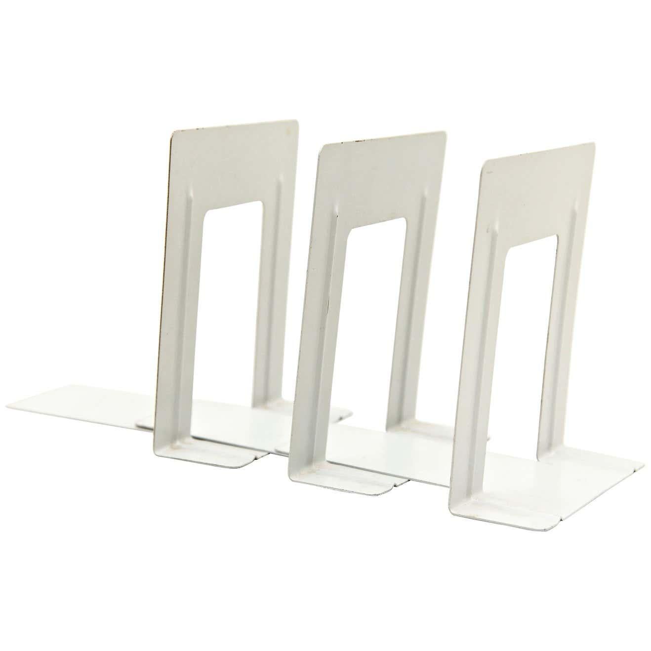 Bauhaus Book Holders in Grey Lacquered Metal In Good Condition In Barcelona, Barcelona