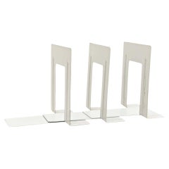Bauhaus Book Holders in Grey Lacquered Metal
