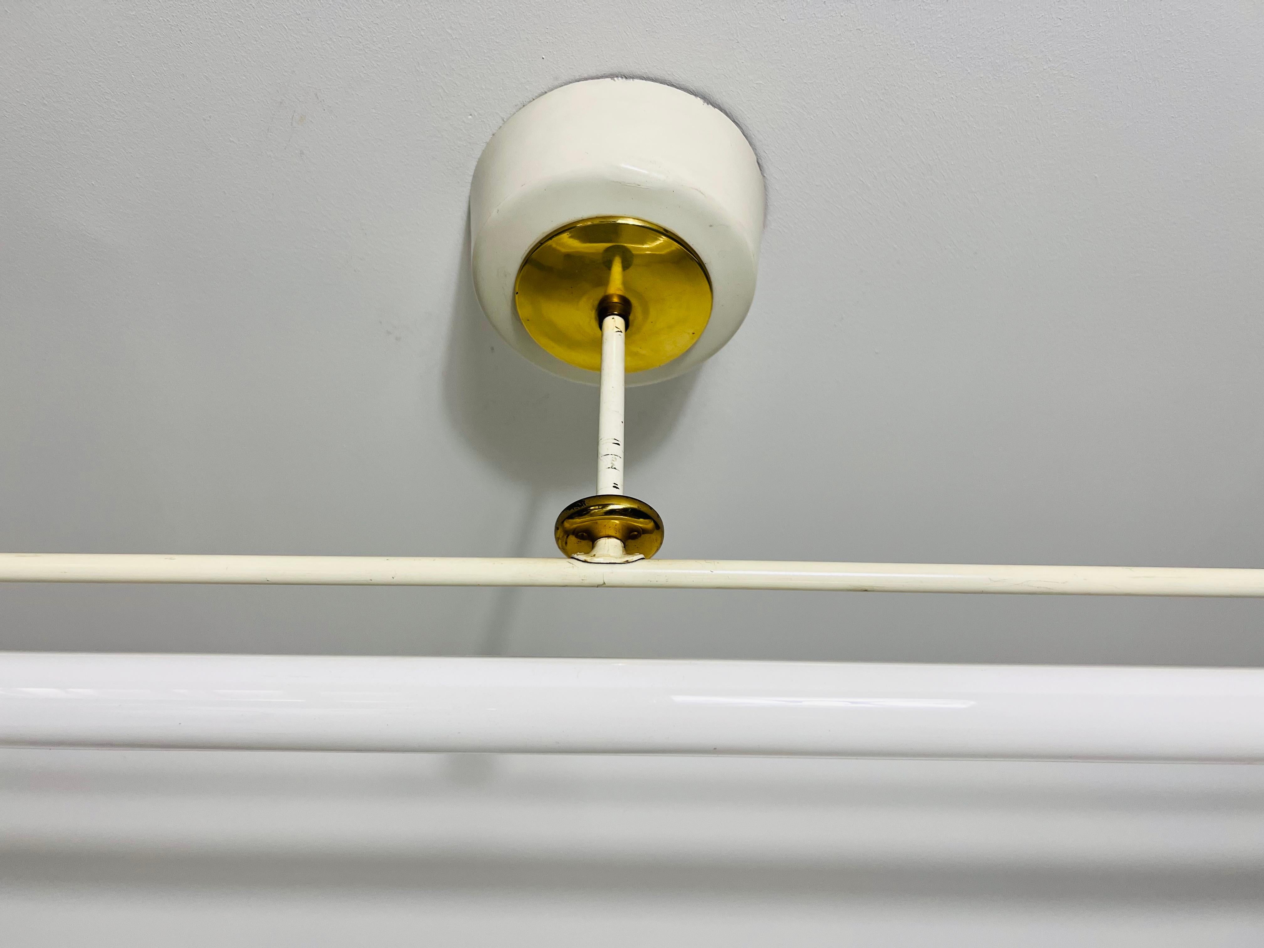 Bauhaus Brass Ceiling Lamp by Kaiser & Co, 1950s, Germany For Sale 5