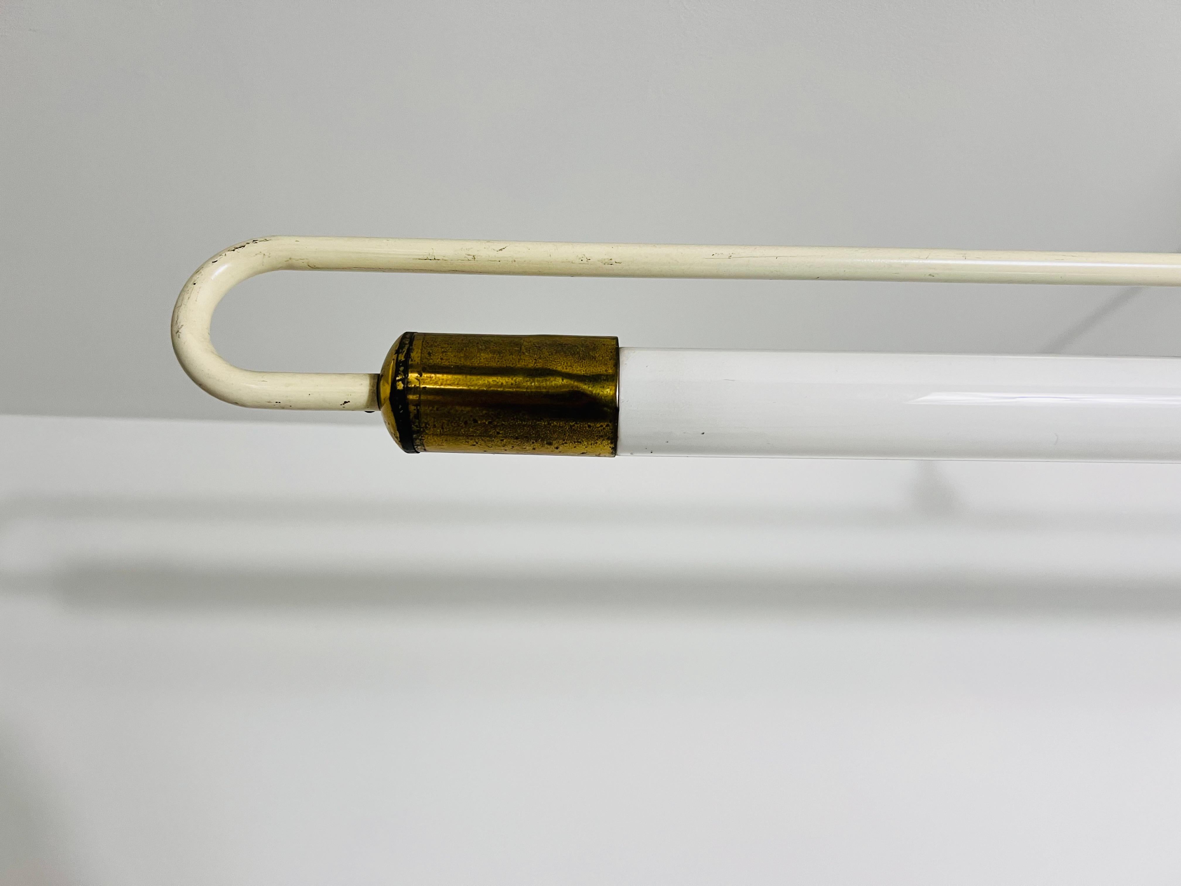 Bauhaus Brass Ceiling Lamp by Kaiser & Co, 1950s, Germany For Sale 6