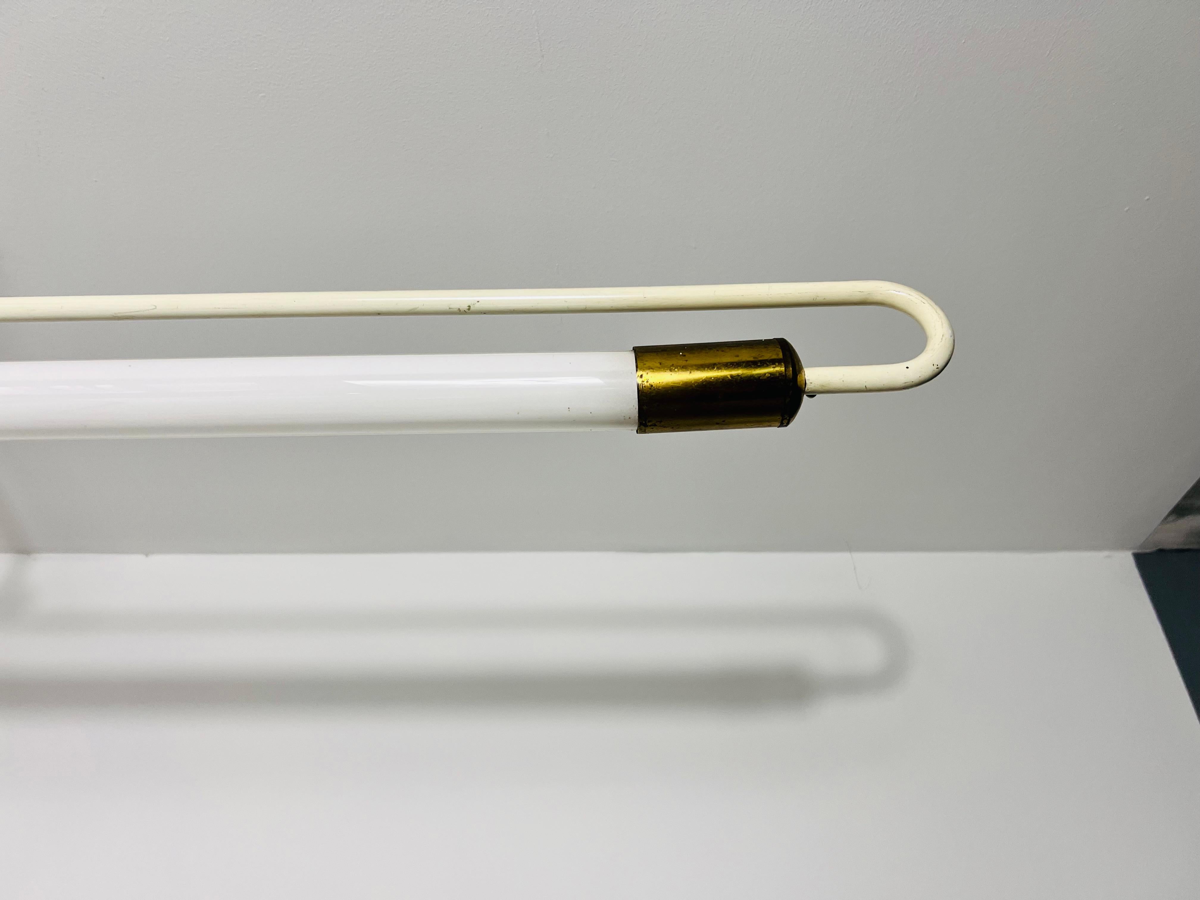 Bauhaus Brass Ceiling Lamp by Kaiser & Co, 1950s, Germany For Sale 4