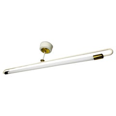 Bauhaus Brass Ceiling Lamp by Kaiser & Co, 1950s, Germany