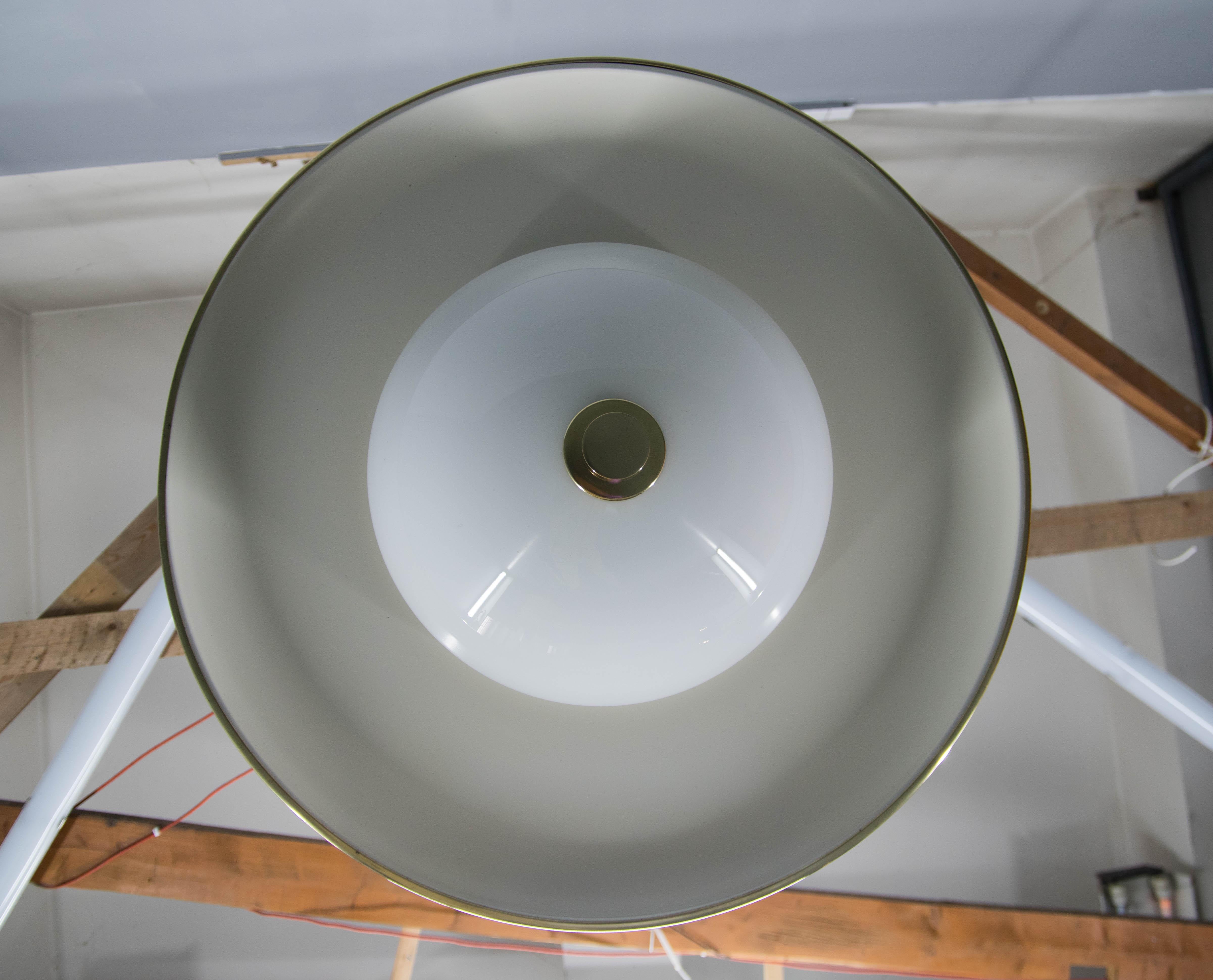 Bauhaus Brass Chandelier by Franta Anyz, 1930, Restored For Sale 1