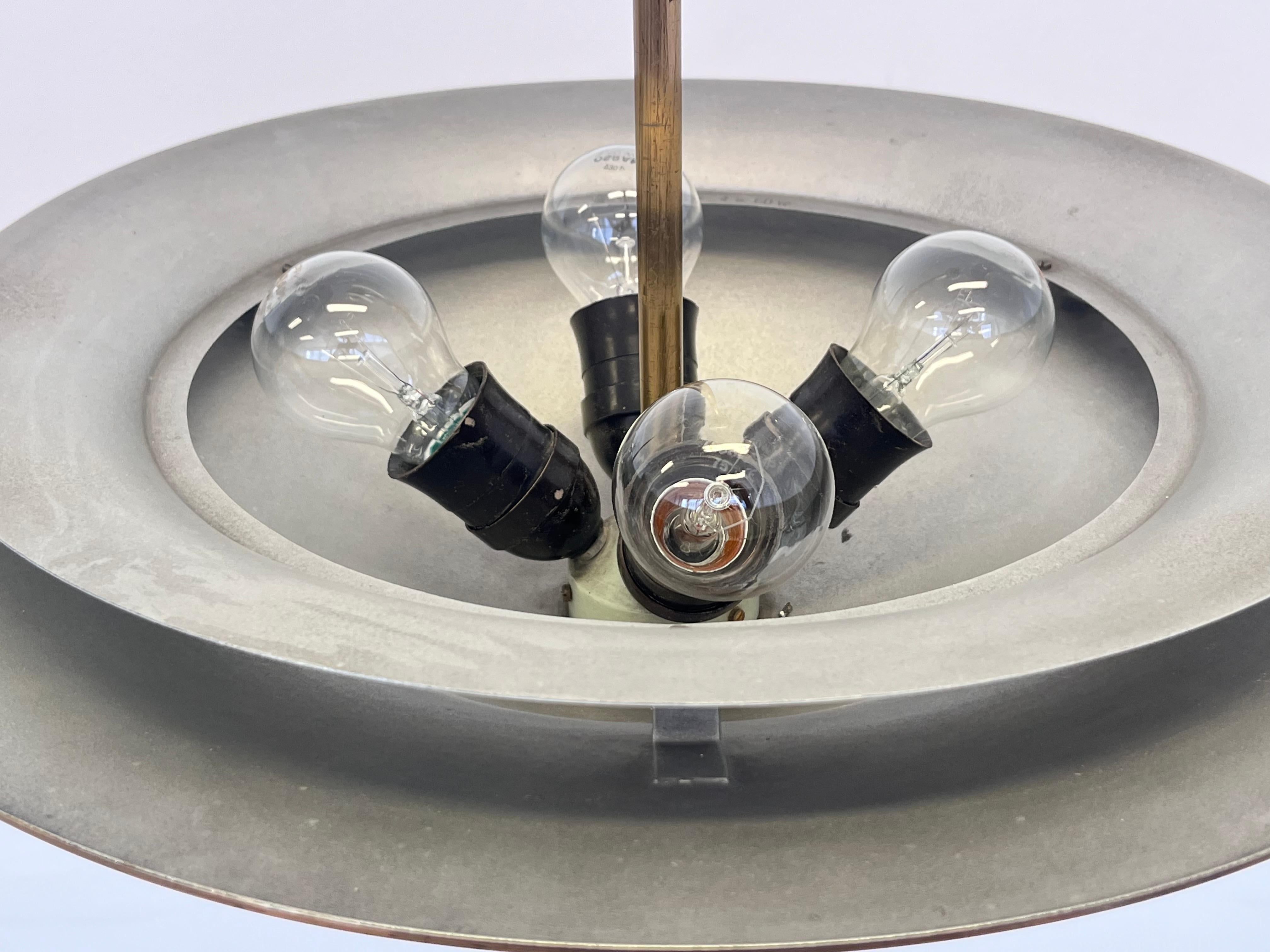 Ottone Lampadario in ottone Bauhaus a luce indiretta, anni '30 in vendita